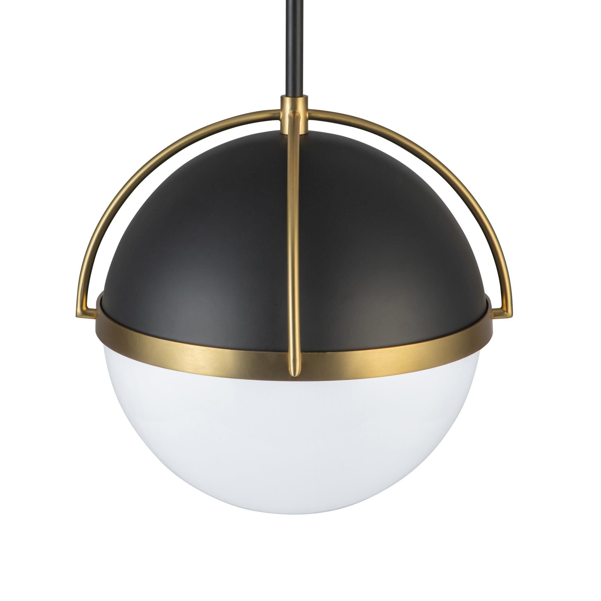 Shown in Black and Brushed Brass finish