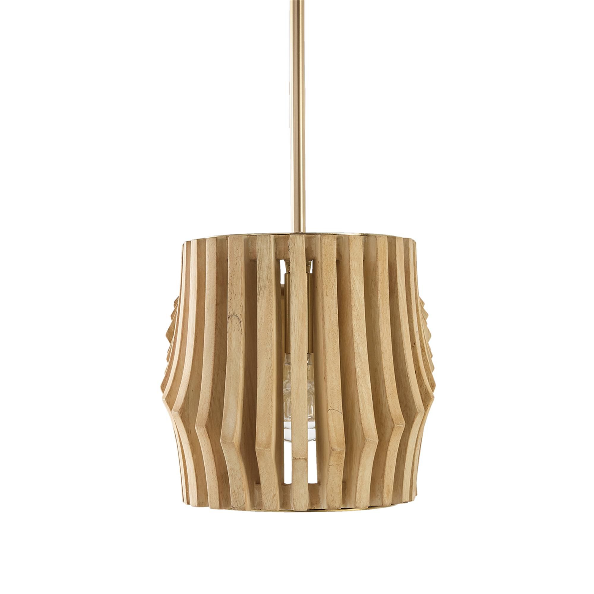 Shown in Blonde Wood And Matte Brass finish