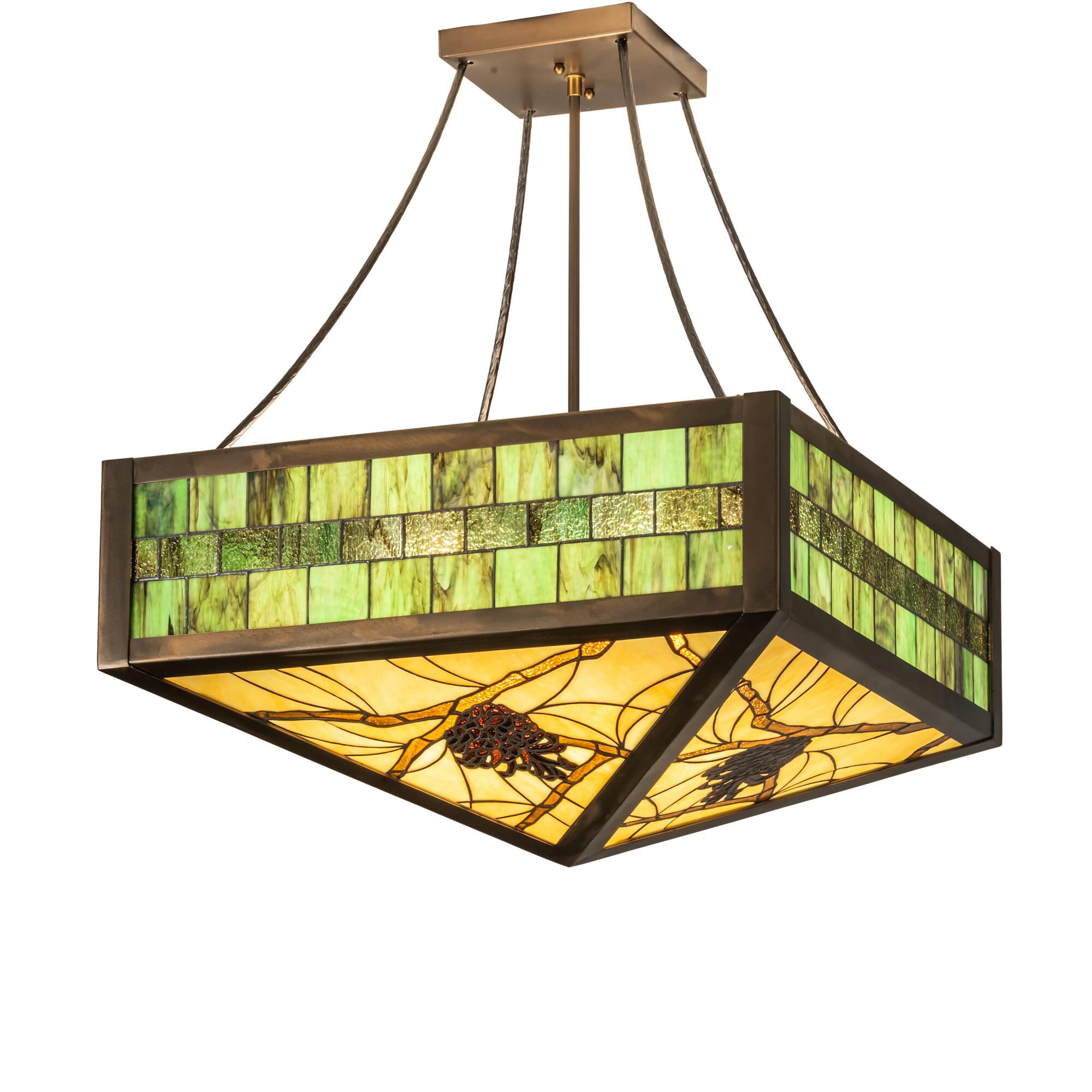 Pinecone 32 Inch 1 Light Semi Flush Mount by Meyda Lighting