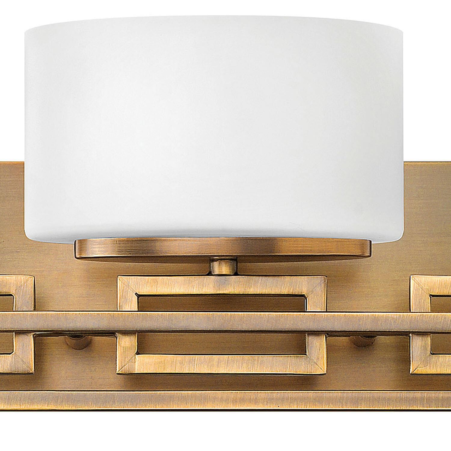 Shown in Brushed Bronze finish and Etched Opal glass