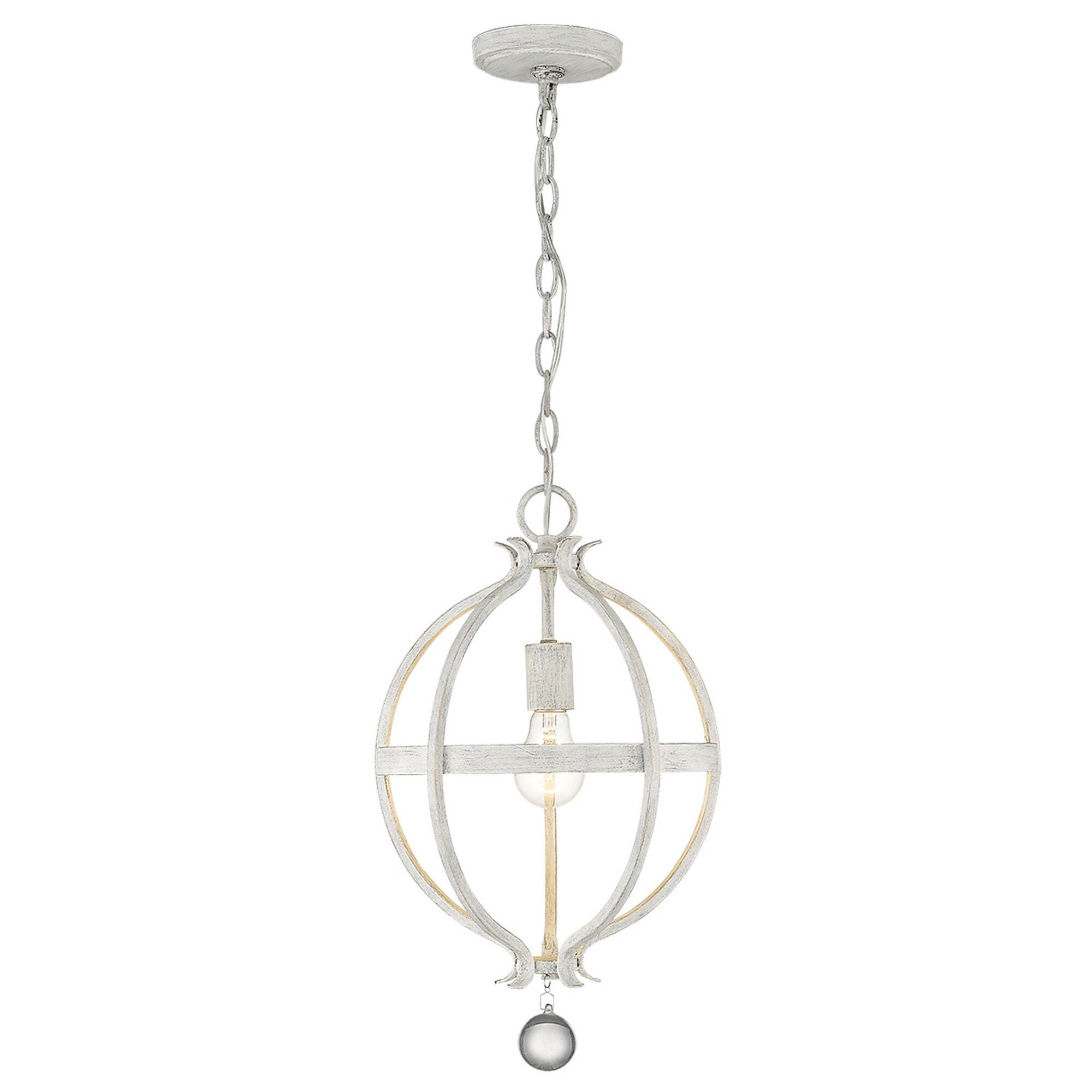 Shown in Country White finish and -- glass and -- shade