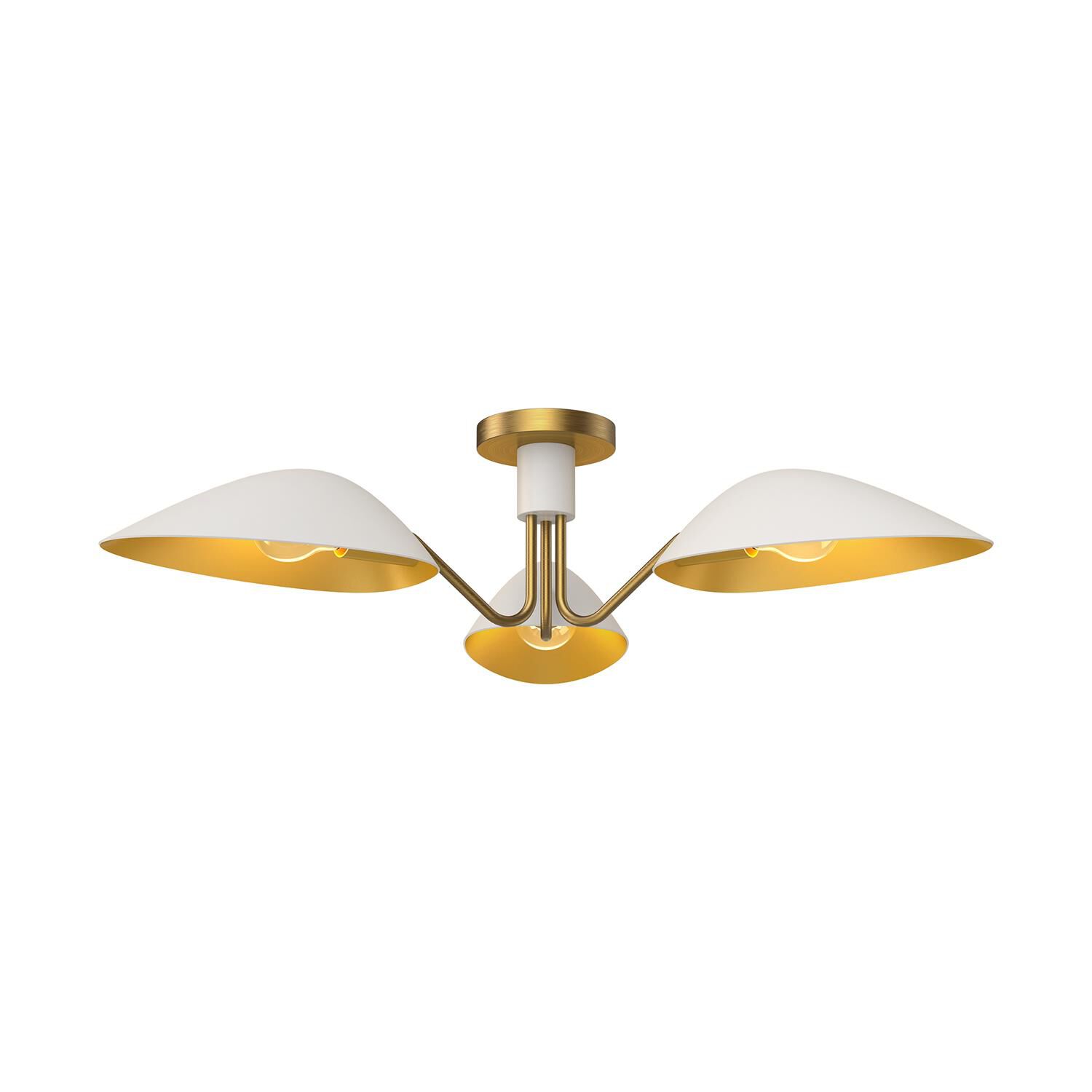 Oscar 8 Inch 3 Light Semi Flush Mount by Alora Mood