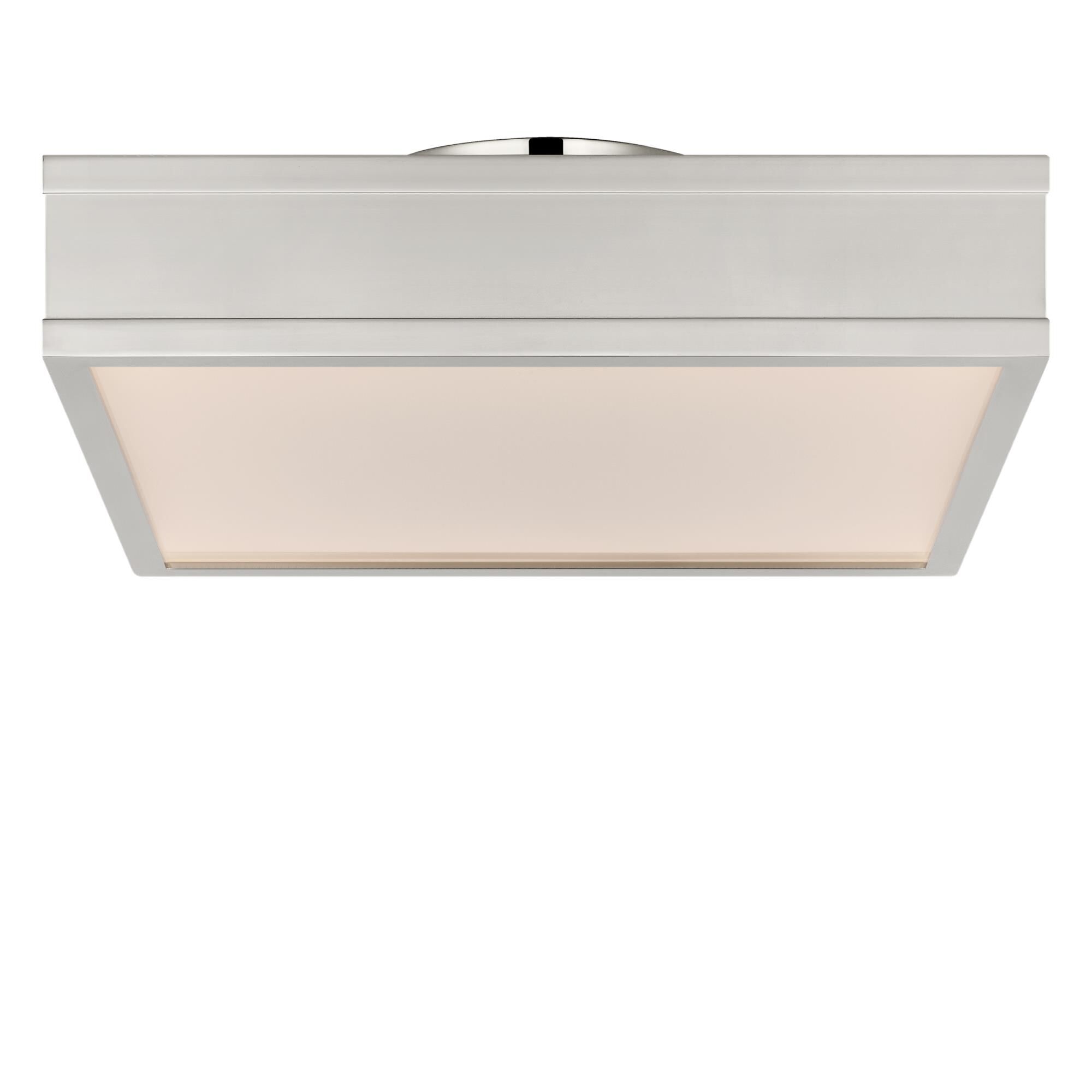 Shown in Polished Nickel finish and White glass