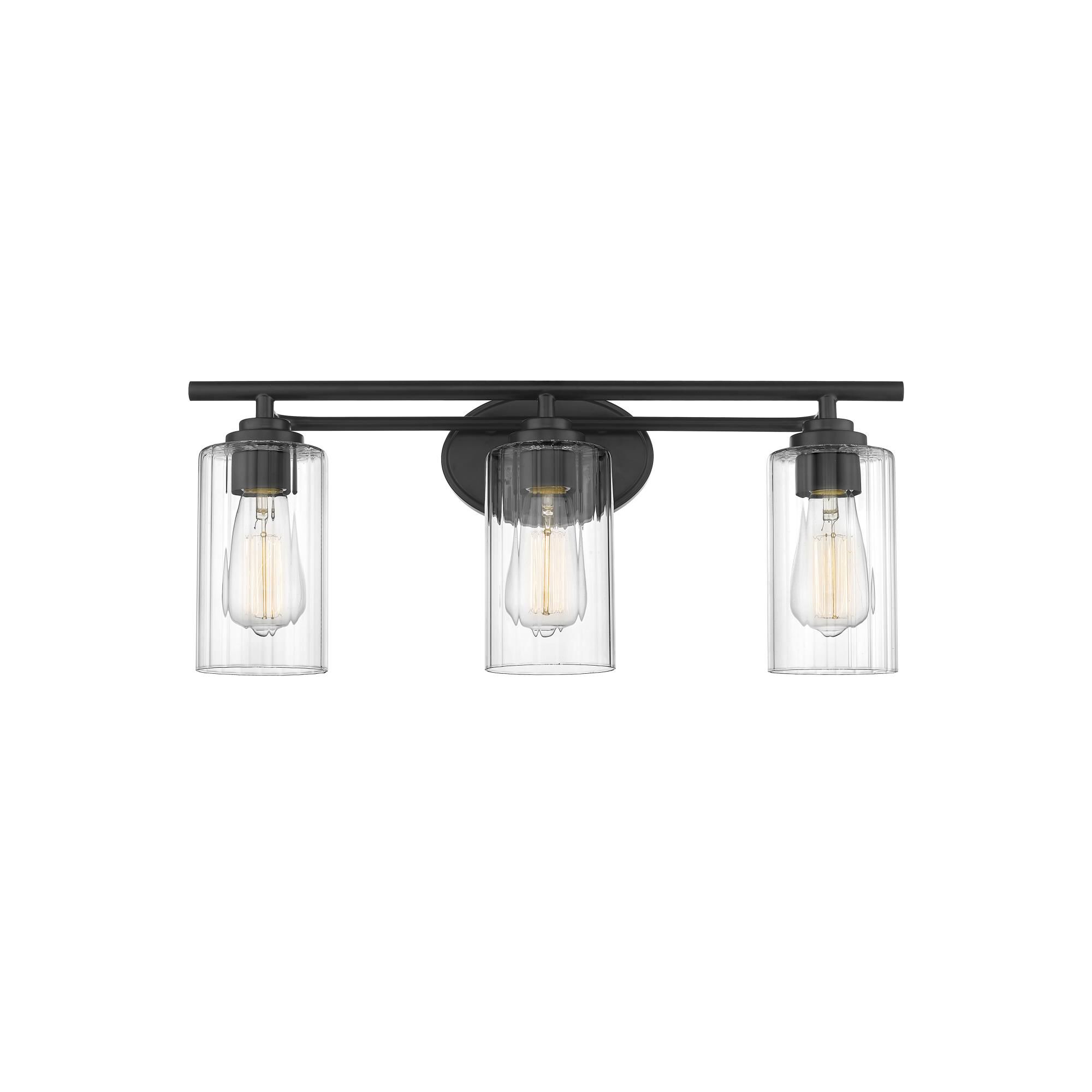 Shown in Matte Black, Clear finish and Clear glass and Clear Glass shade