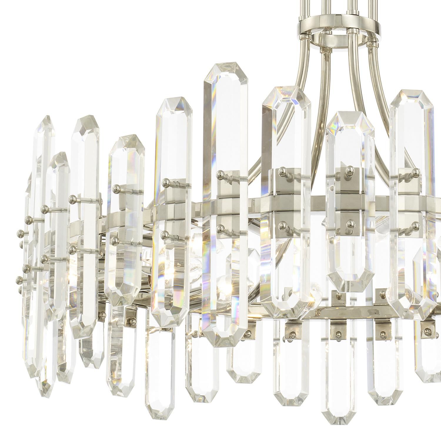 Shown in Polished Nickel finish and Faceted Elements crystal