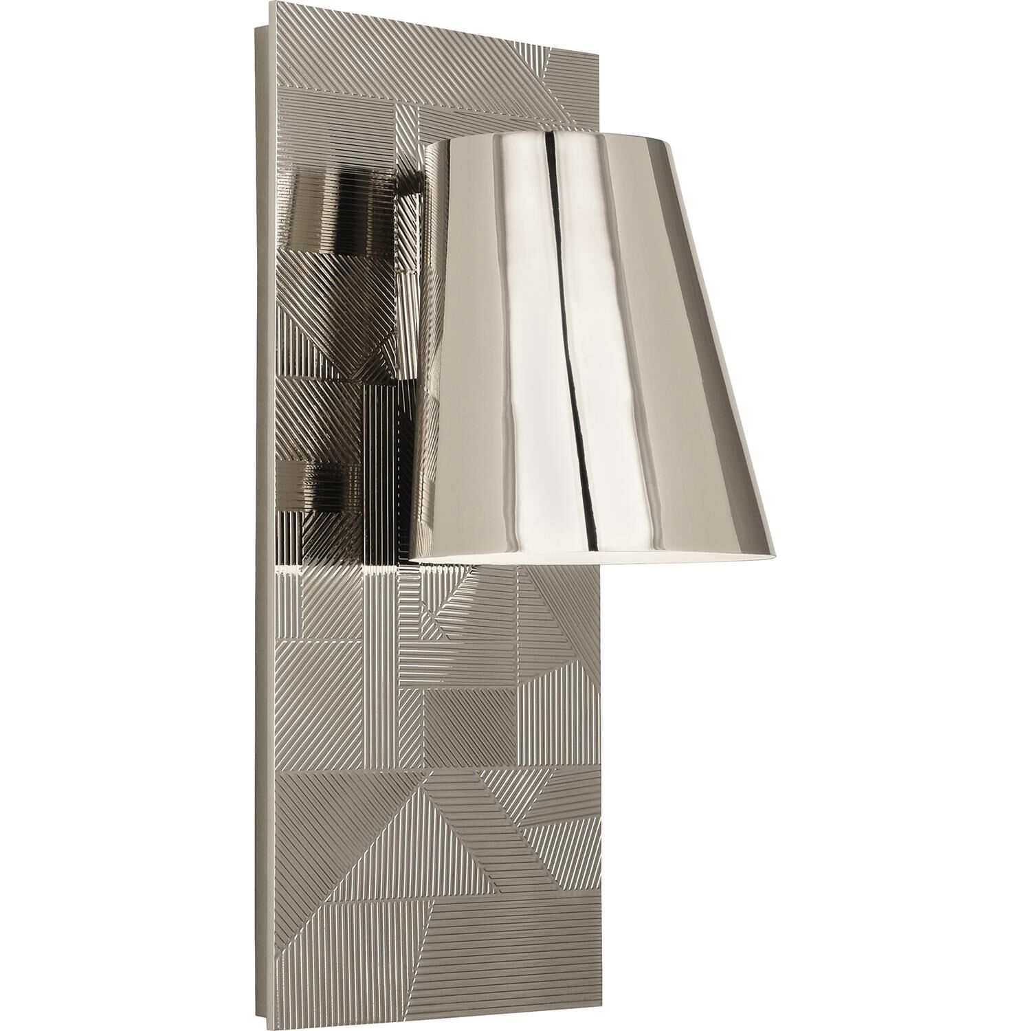 Shown in Polished Nickel finish and Metal shade