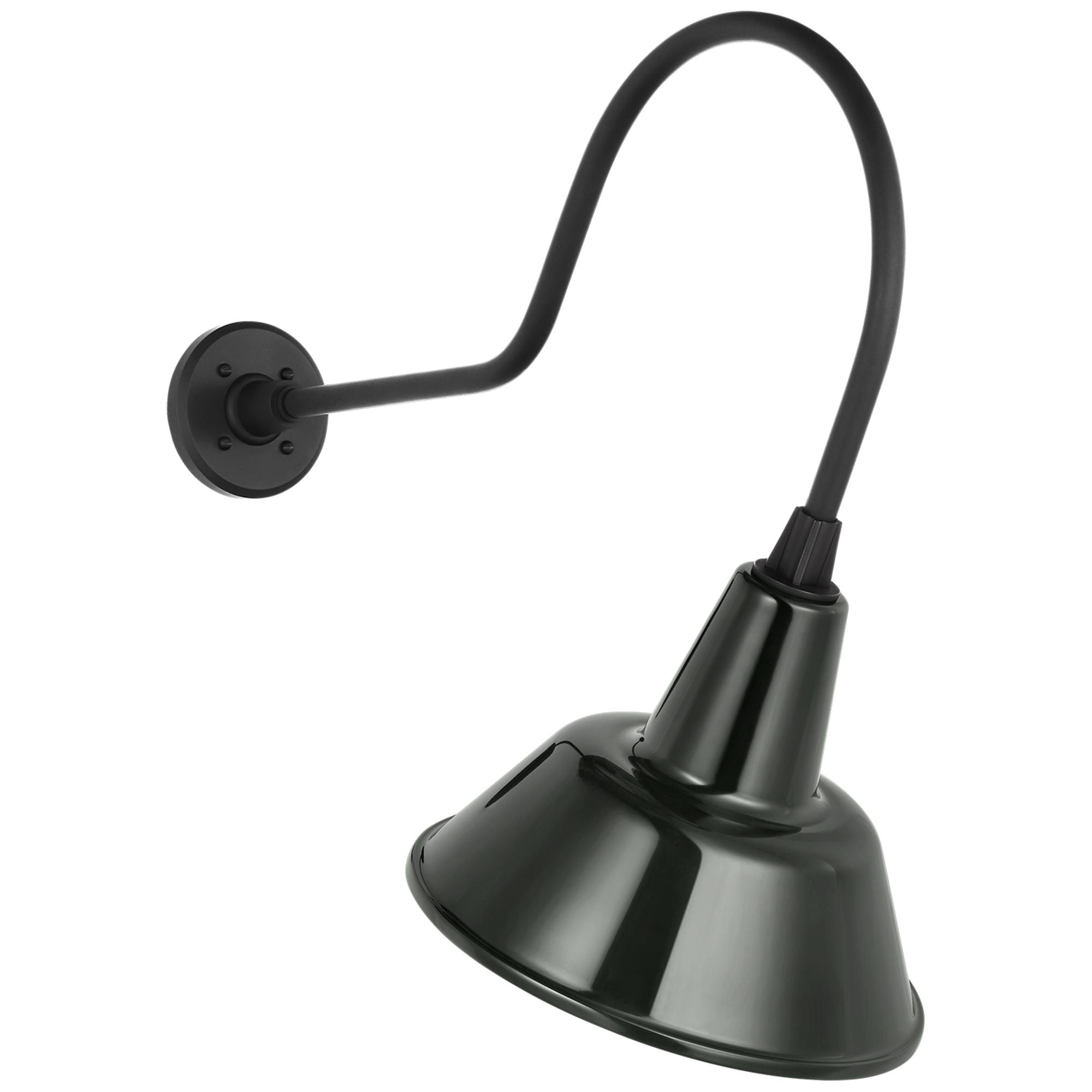 Shown in Matte Black finish and Green shade