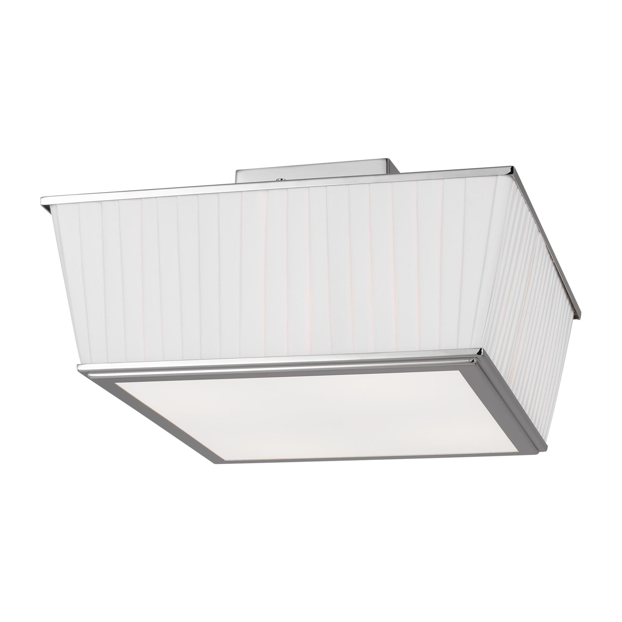 Shown in Polished Nickel finish and Milk White glass