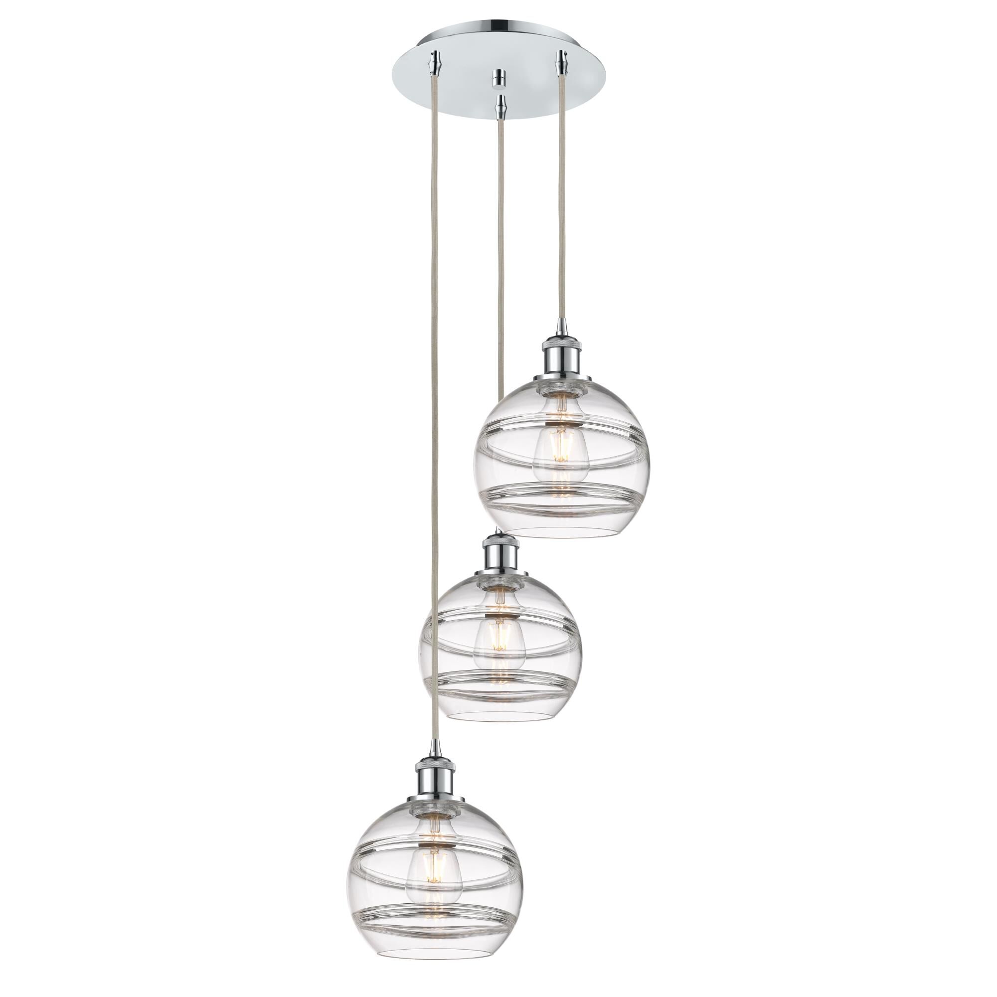 Shown in Polished Chrome finish and Clear glass