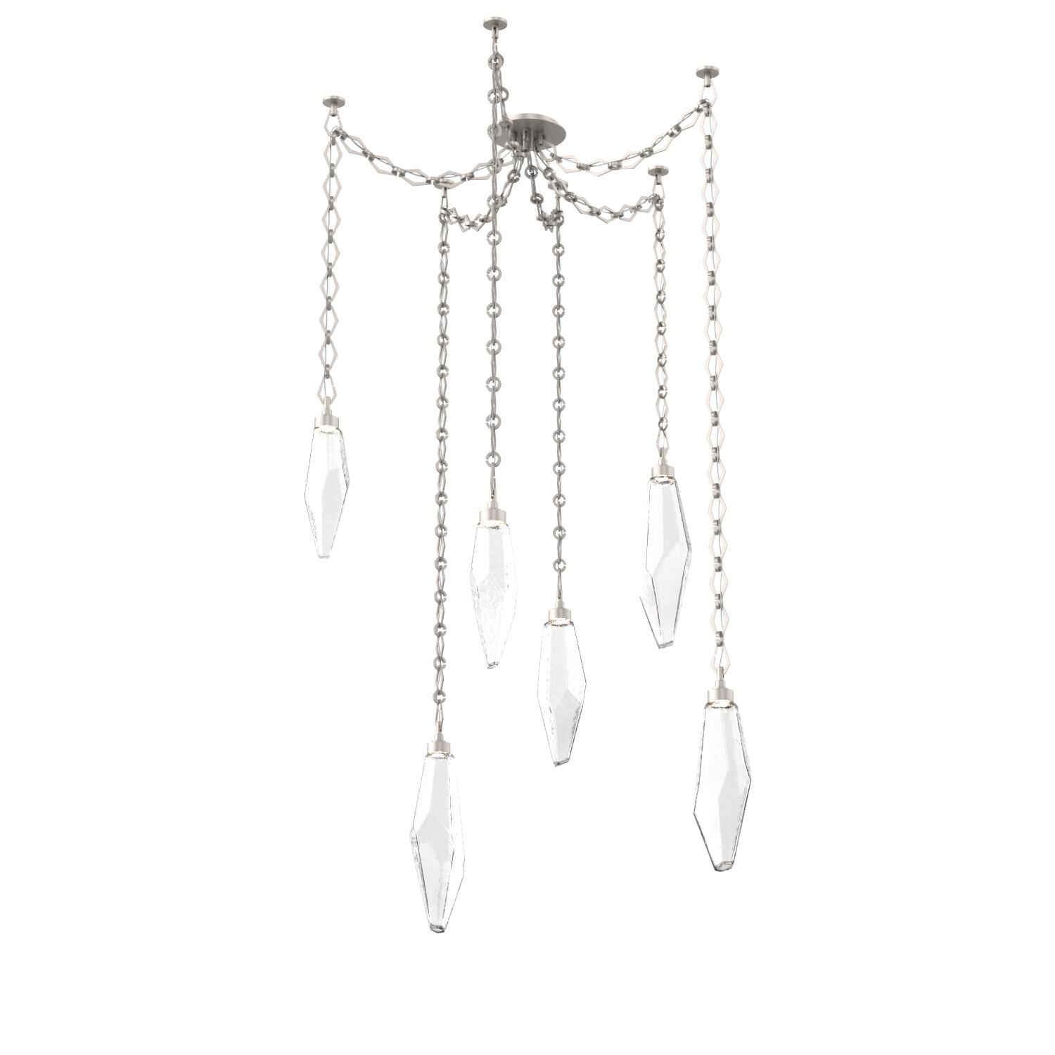 Levi Wilson Rock Crystal 14 Inch Multi Pendant Light by Hammerton Studio