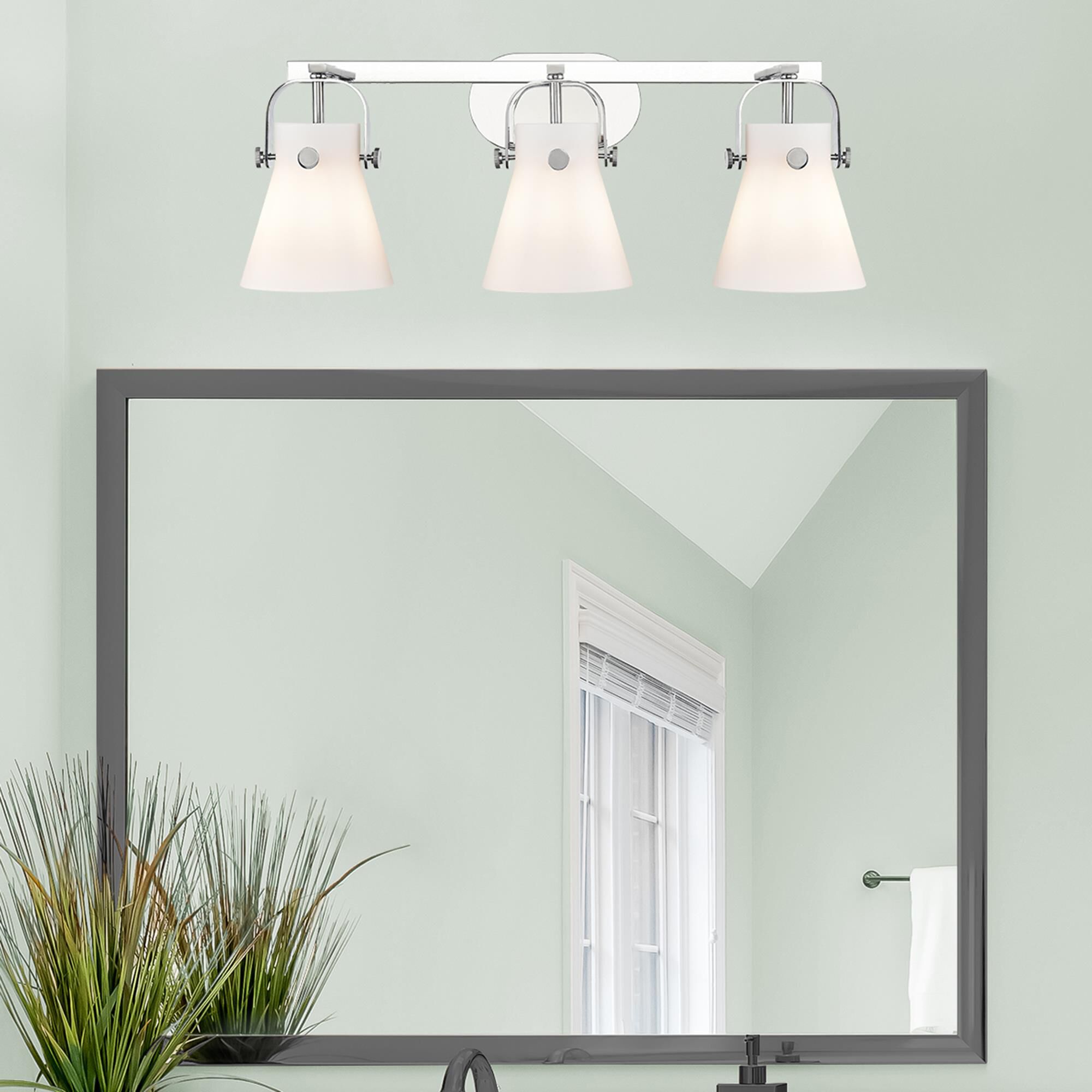 Bruno Marashlian Pilaster II Cone 27 Inch Bath Vanity Light by Innovations Lighting