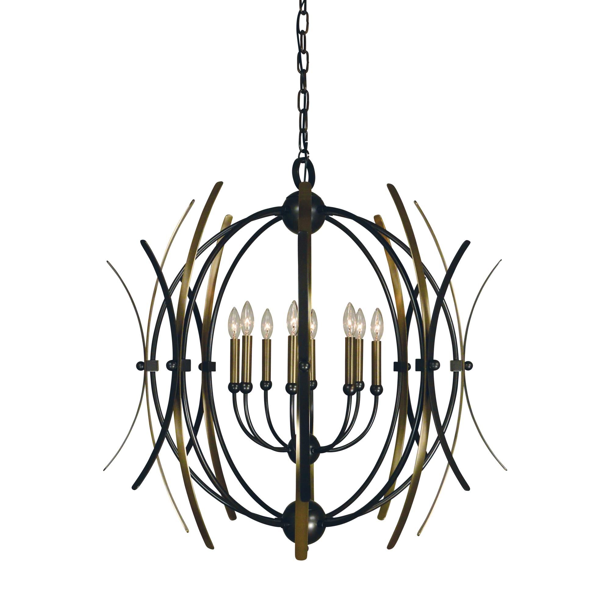 Monique 36 Inch 8 Light LED Chandelier by Framburg
