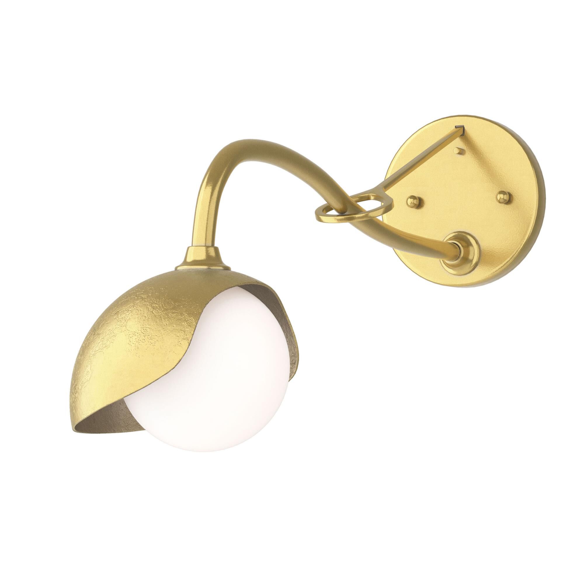 Shown in Modern Brass finish and Opal glass and Modern Brass (86) accent