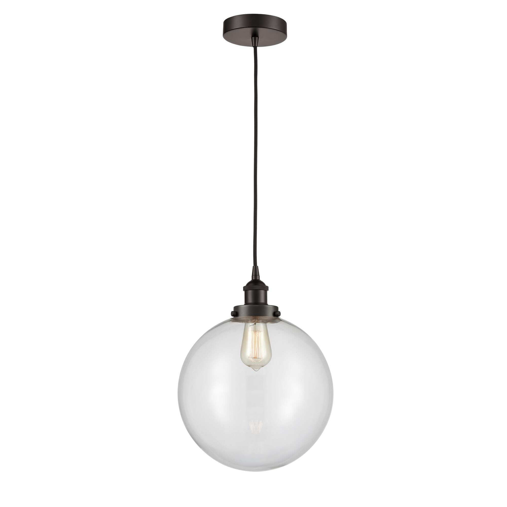 Shown in Oil Rubbed Bronze finish and Clear Beacon glass