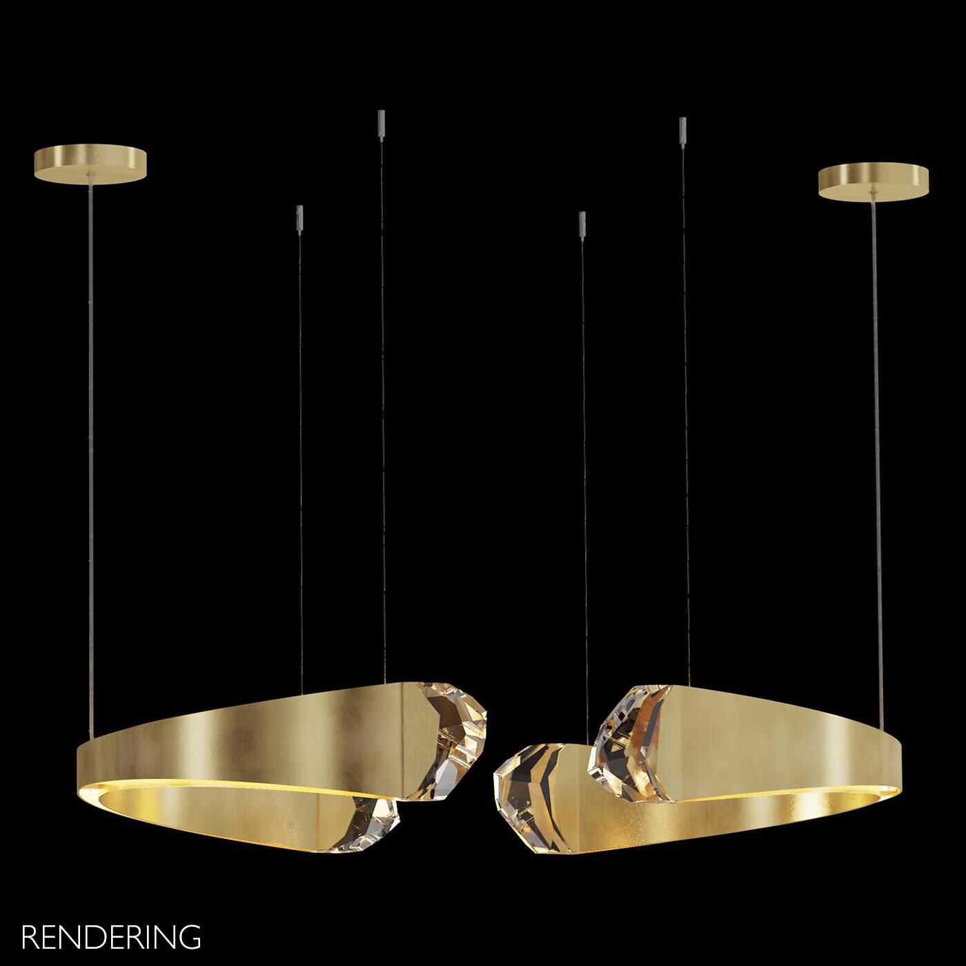 Strata Large Pendant by Fine Art Handcrafted Lighting