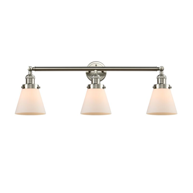 Bruno Marashlian Small Cone 30 Inch 3 Light Bath Vanity Light by Innovations Lighting