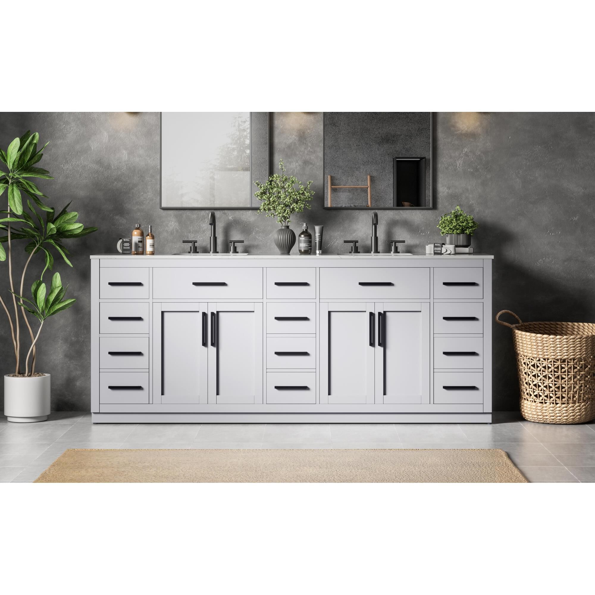 Alden 84 Inch Bath Vanity by Elegant Dcor