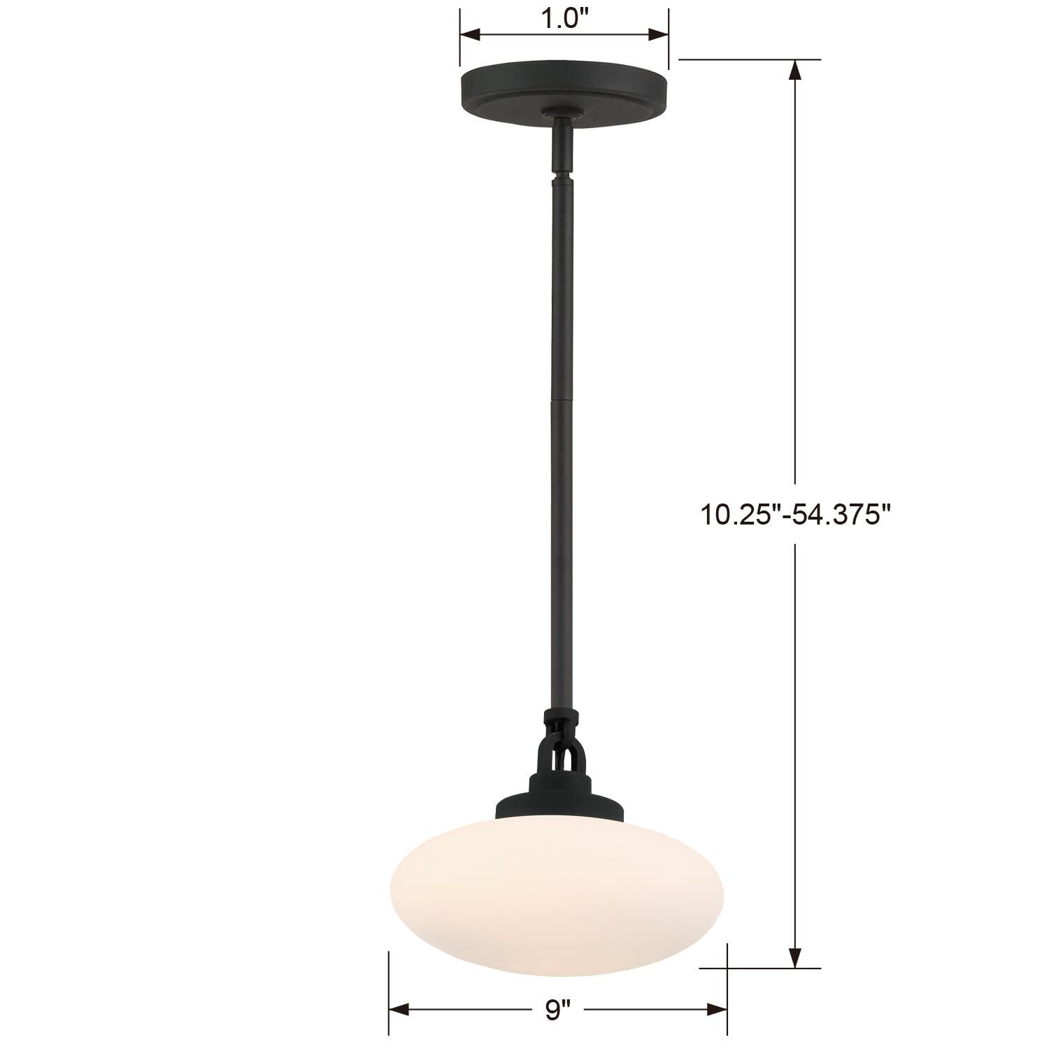 Parker 9 Inch 1 Light Flush Mount by Crystorama