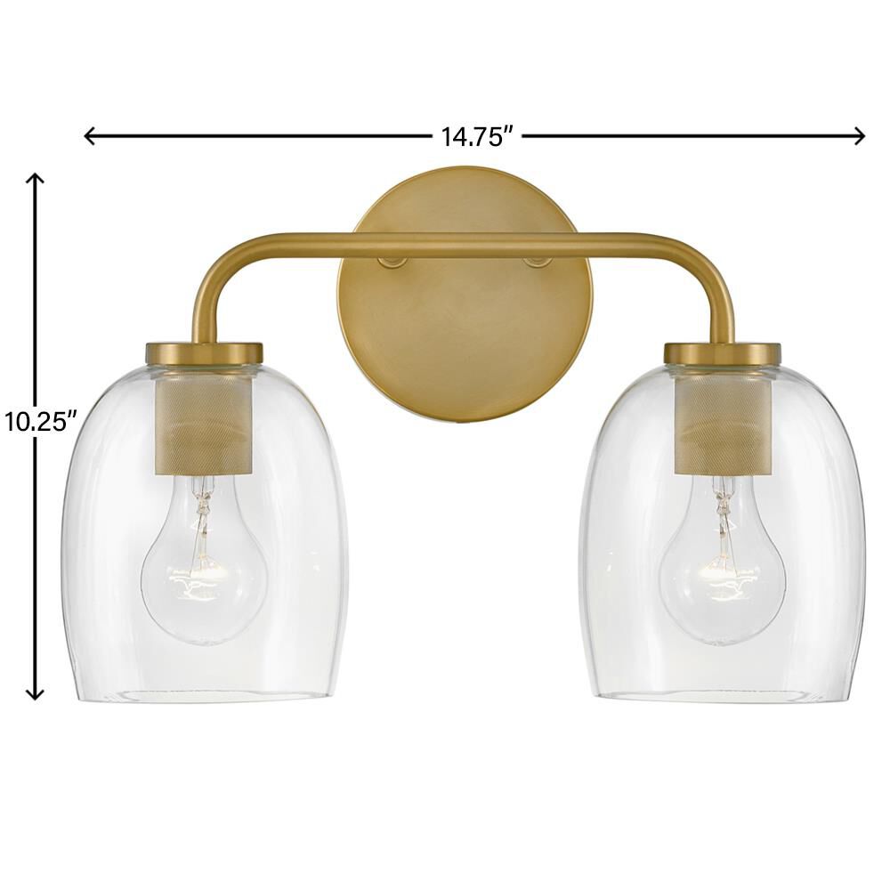 Percy 14 Inch 2 Light Bath Vanity Light by Lark