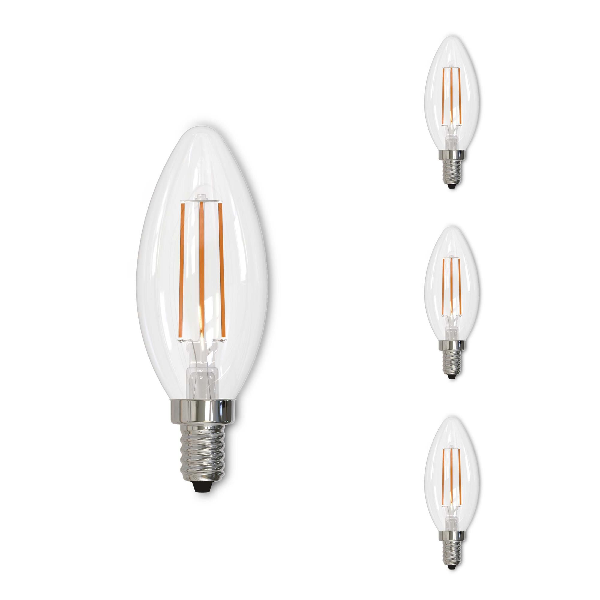 Dimmable 4 Watt 2700K B11 LED Light Bulb 4 Pack by Bulbrite