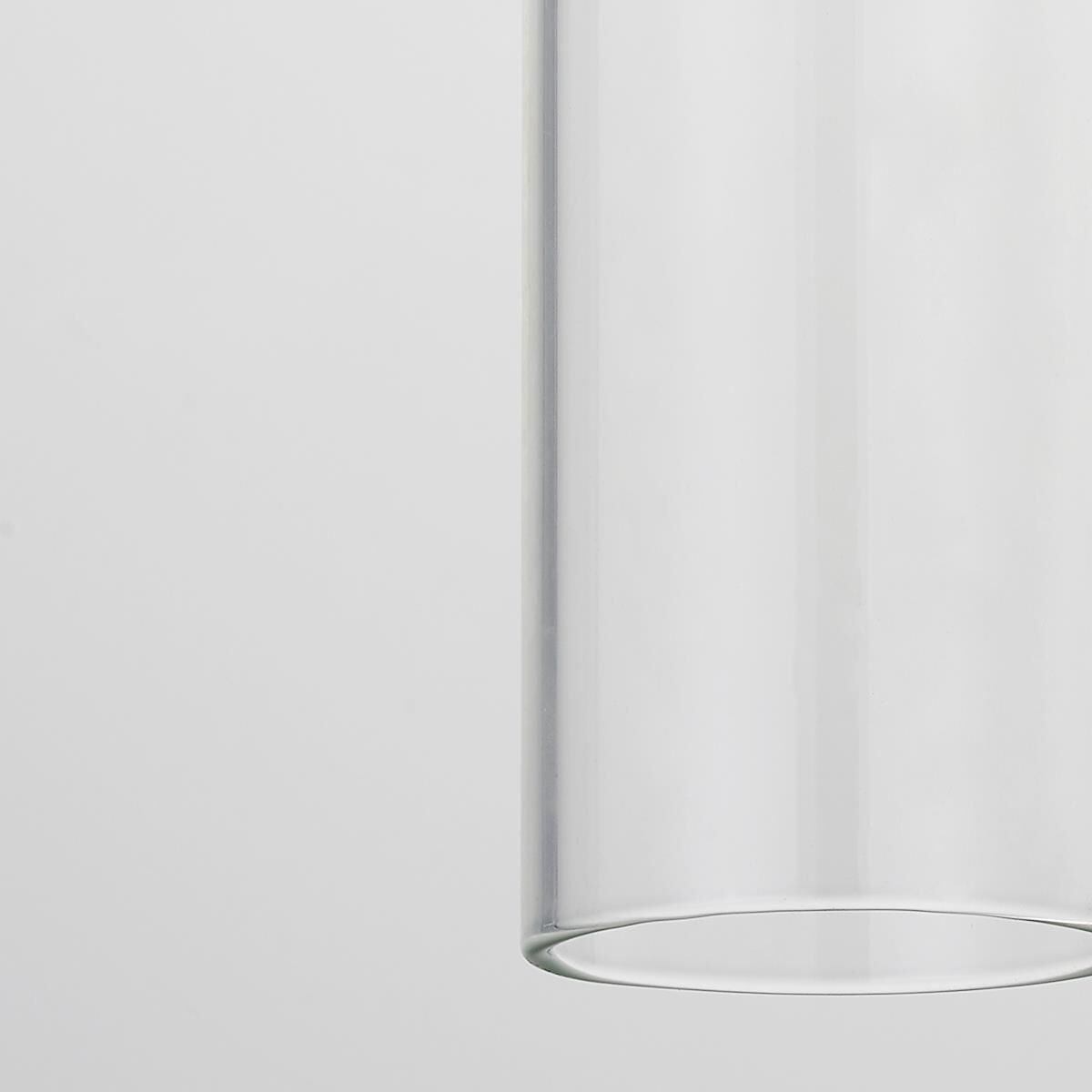 Shown in Polished Nickel finish and Clear Borosilicate glass