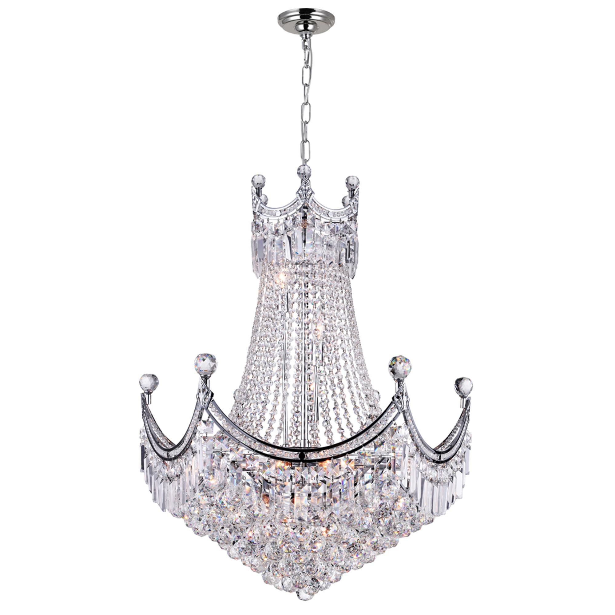 Amanda 28 Inch 15 Light Chandelier by CWI Lighting