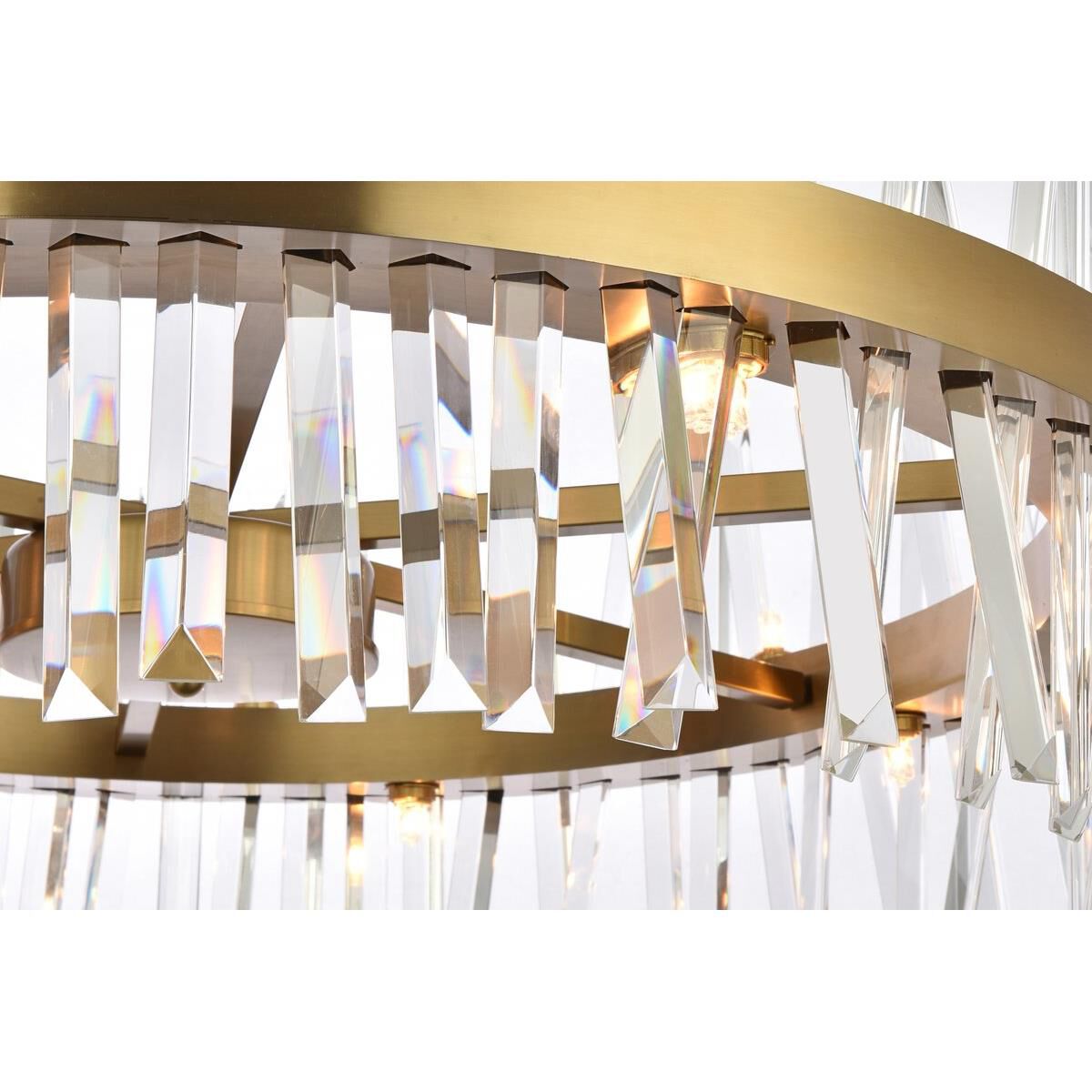 Shown in Satin Gold finish and Royal Cut Clear crystal