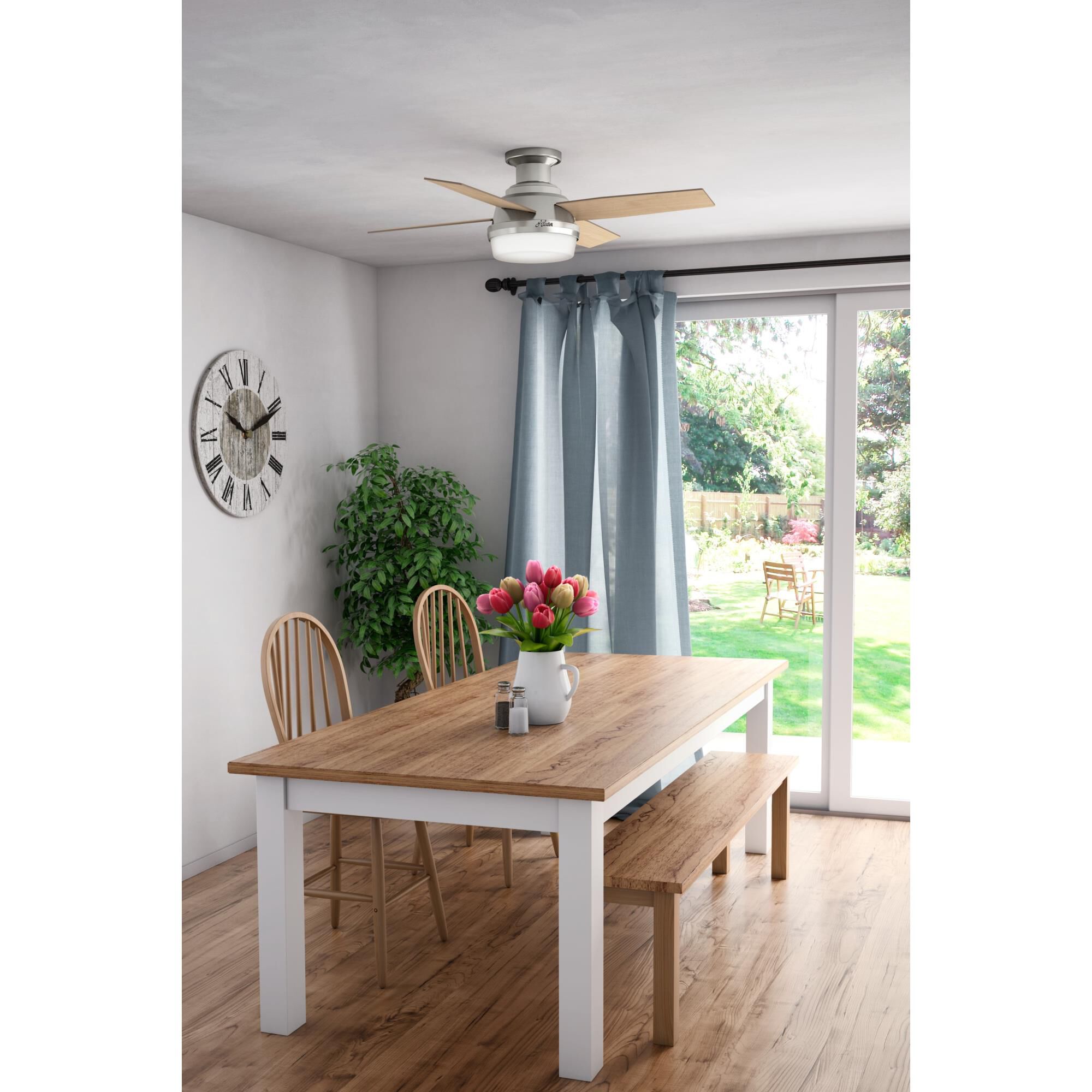 Dempsey 44 Inch Ceiling Fan with Light Kit by Hunter Fan