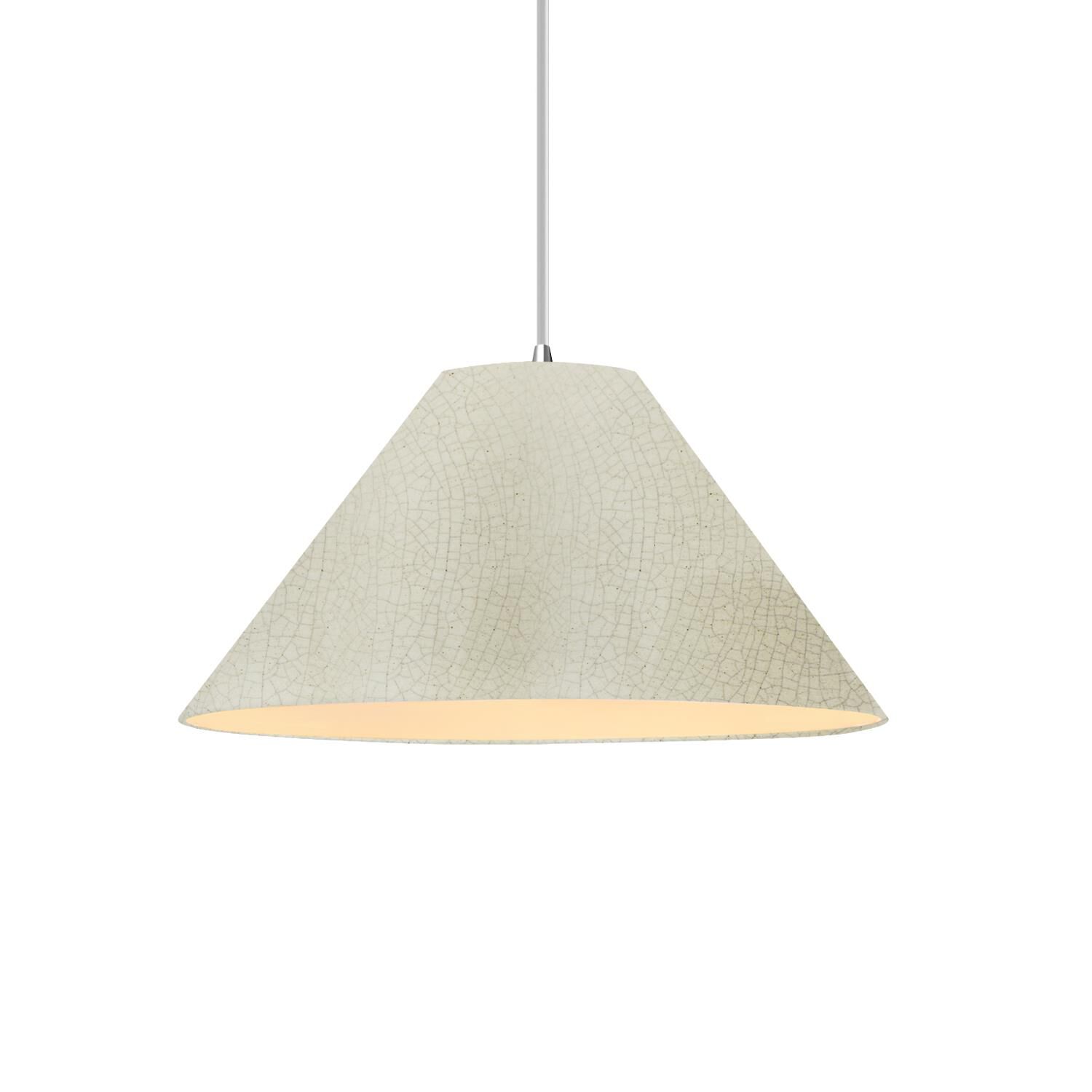 Shown in Polished Chrome finish and White Crackle shade