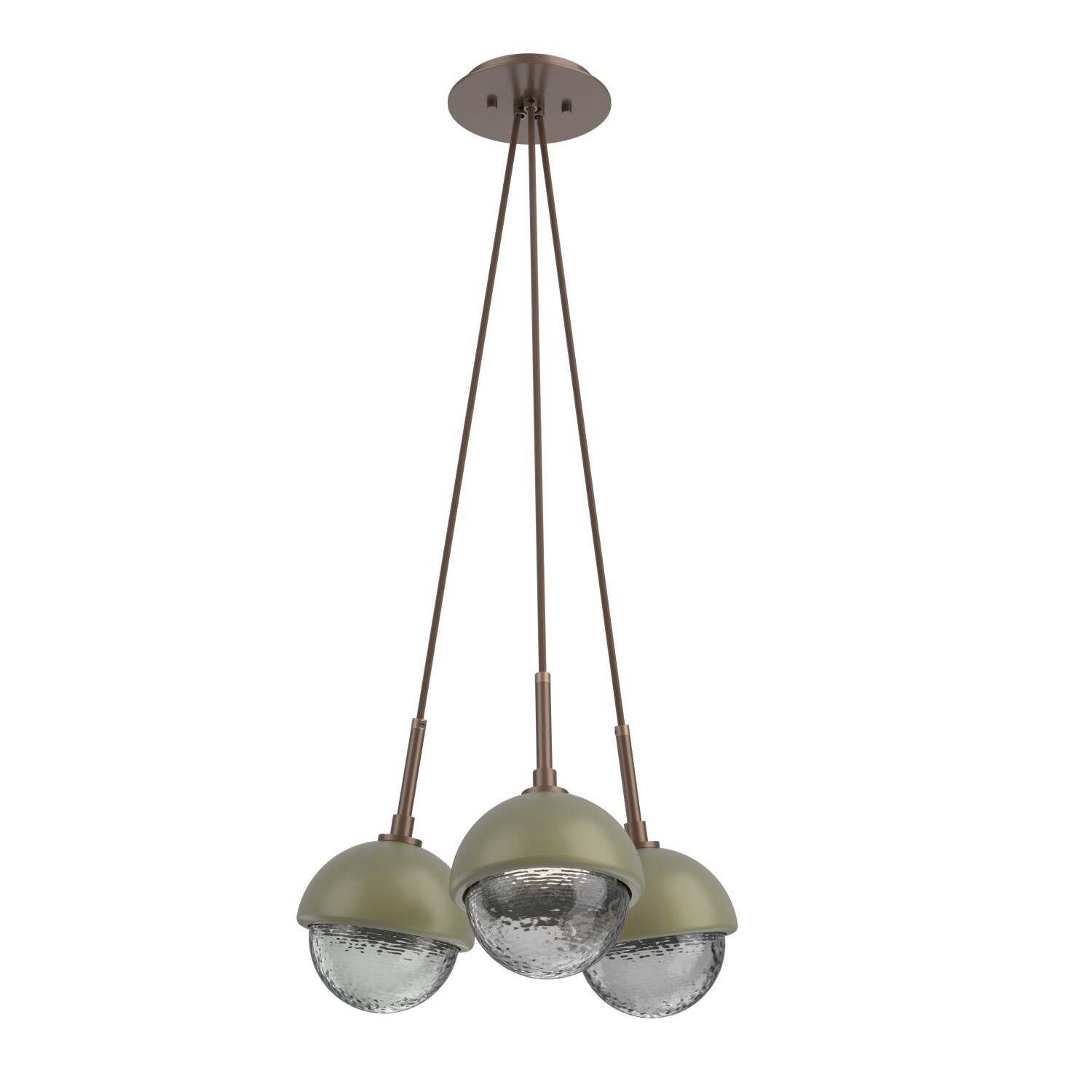 Levi Wilson Cabochon 13 Inch Multi Pendant Light by Hammerton Studio