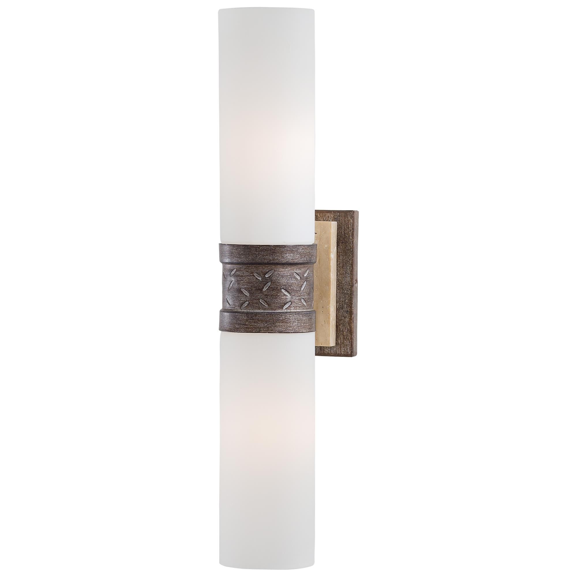 Shown in Aged Patina Iron finish and Etched Opal glass