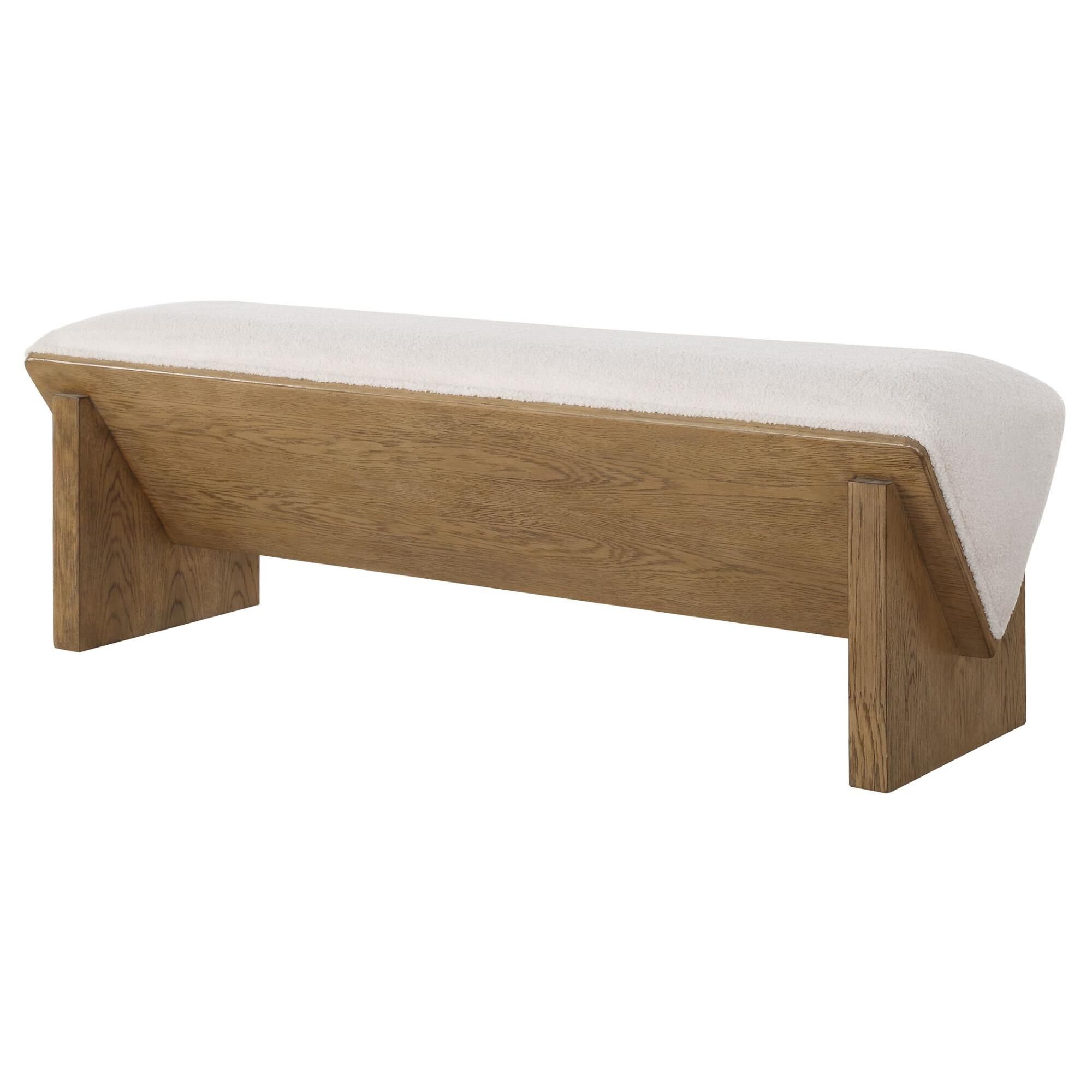 Matthew Williams Wedged 59 Inch Bench by Uttermost