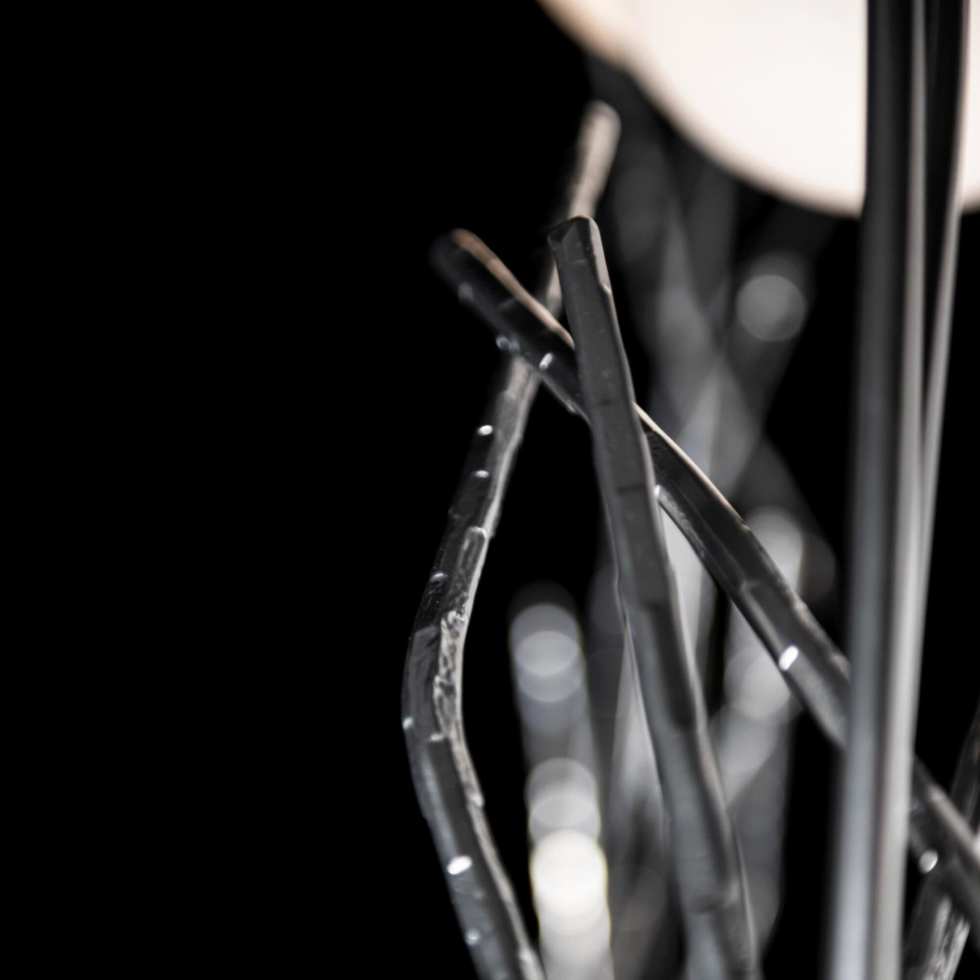 Shown in Sterling finish and Shell glass