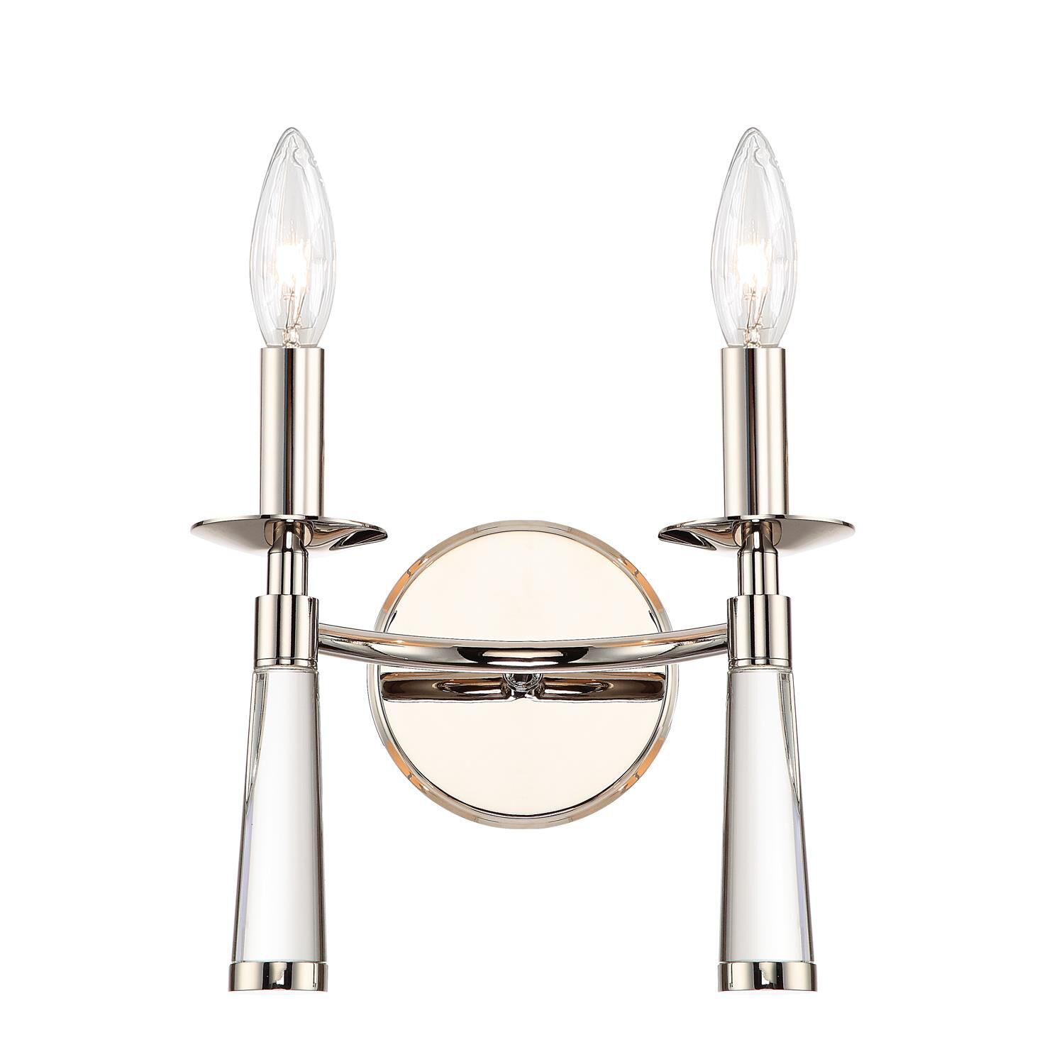 Shown in Polished Nickel finish and White Silk shade