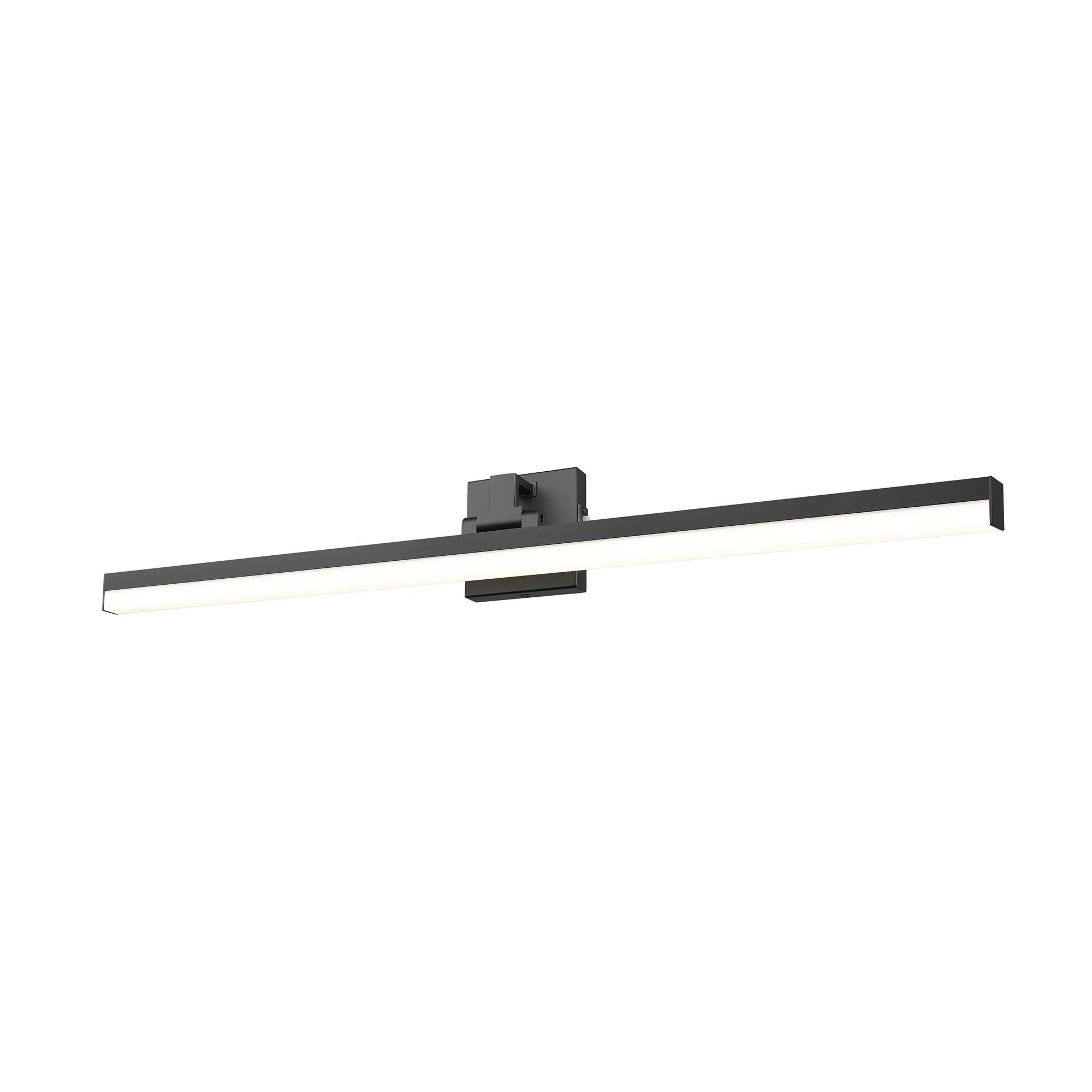 Shown in Matte Black finish and Frosted glass and Frosted shade