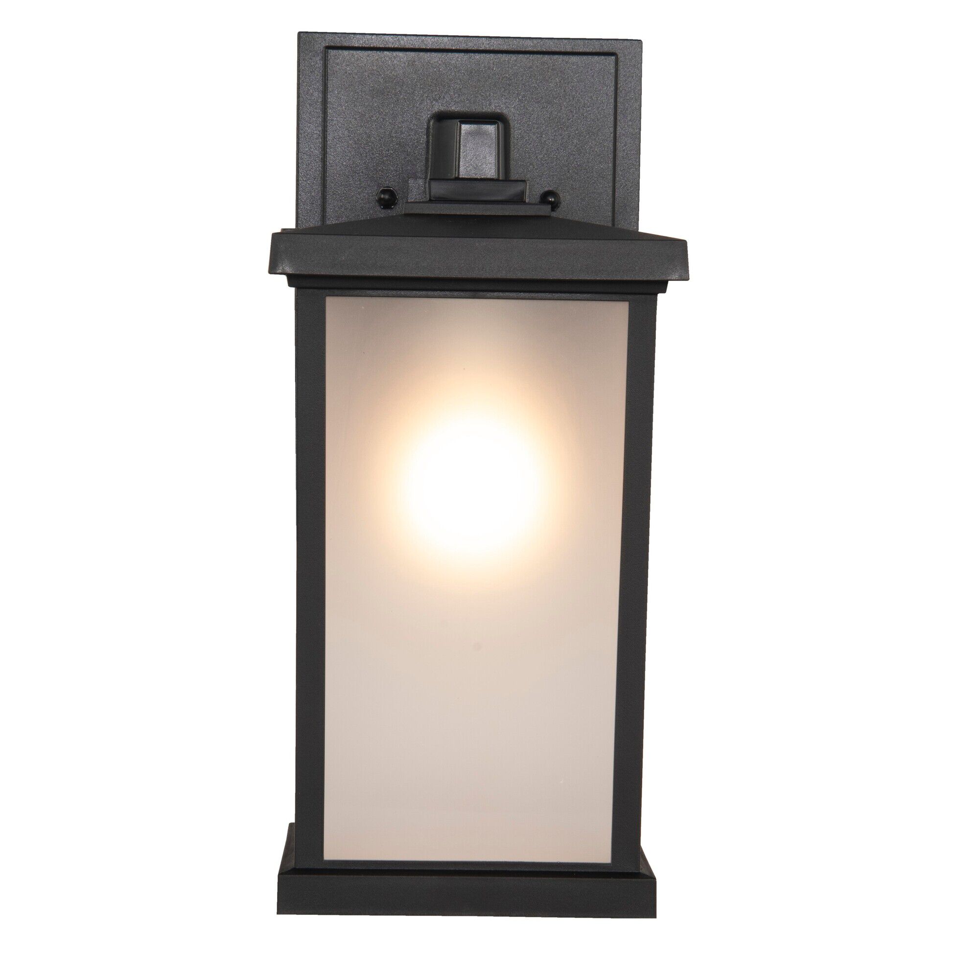Shown in Textured Matte Black finish and Frosted Polycarbonate shade