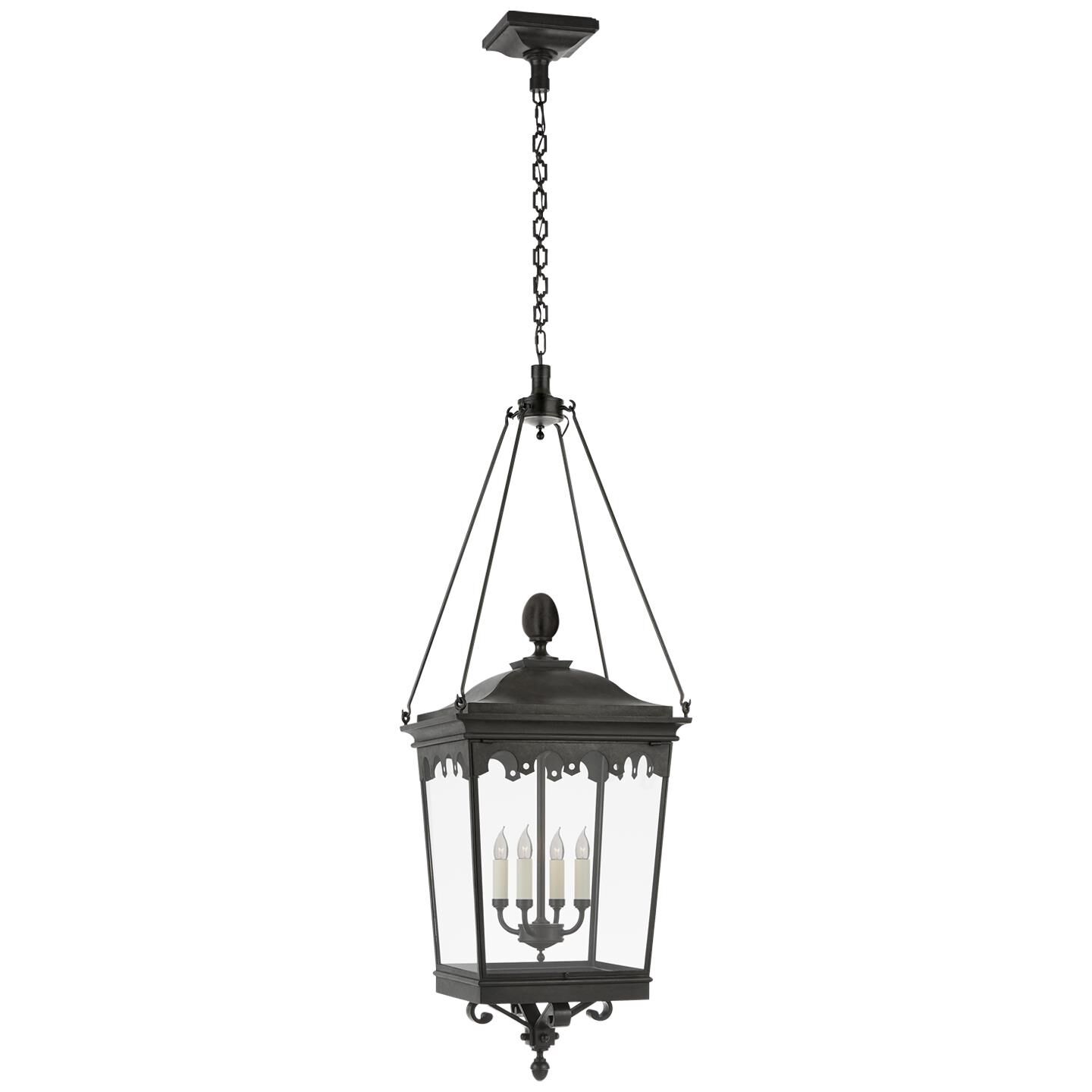 Rudolph Colby Rosedale Grand 63 Inch Tall 4 Light Outdoor Hanging Lantern by Visual Comfort Signature Collection
