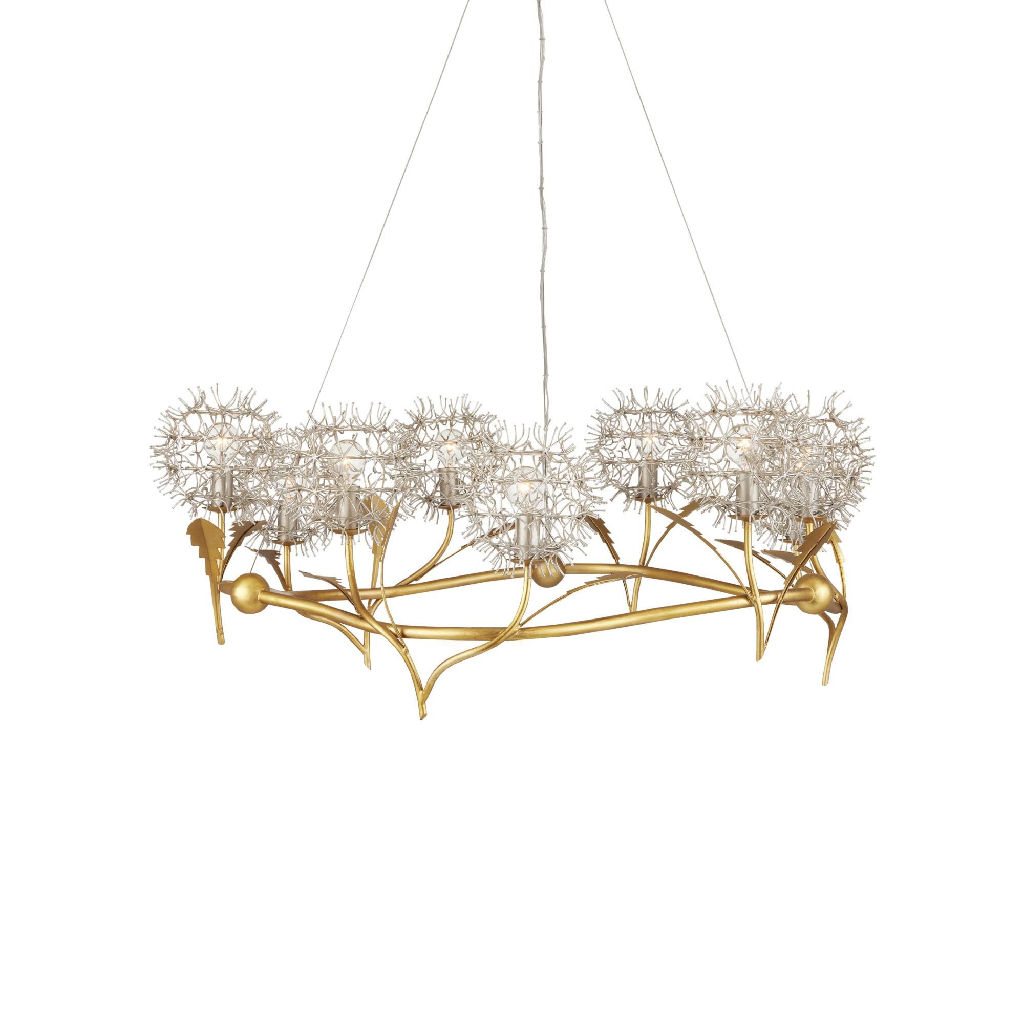 Shown in Contemporary Silver Leaf/Silver/Contemporary Gold Leaf finish