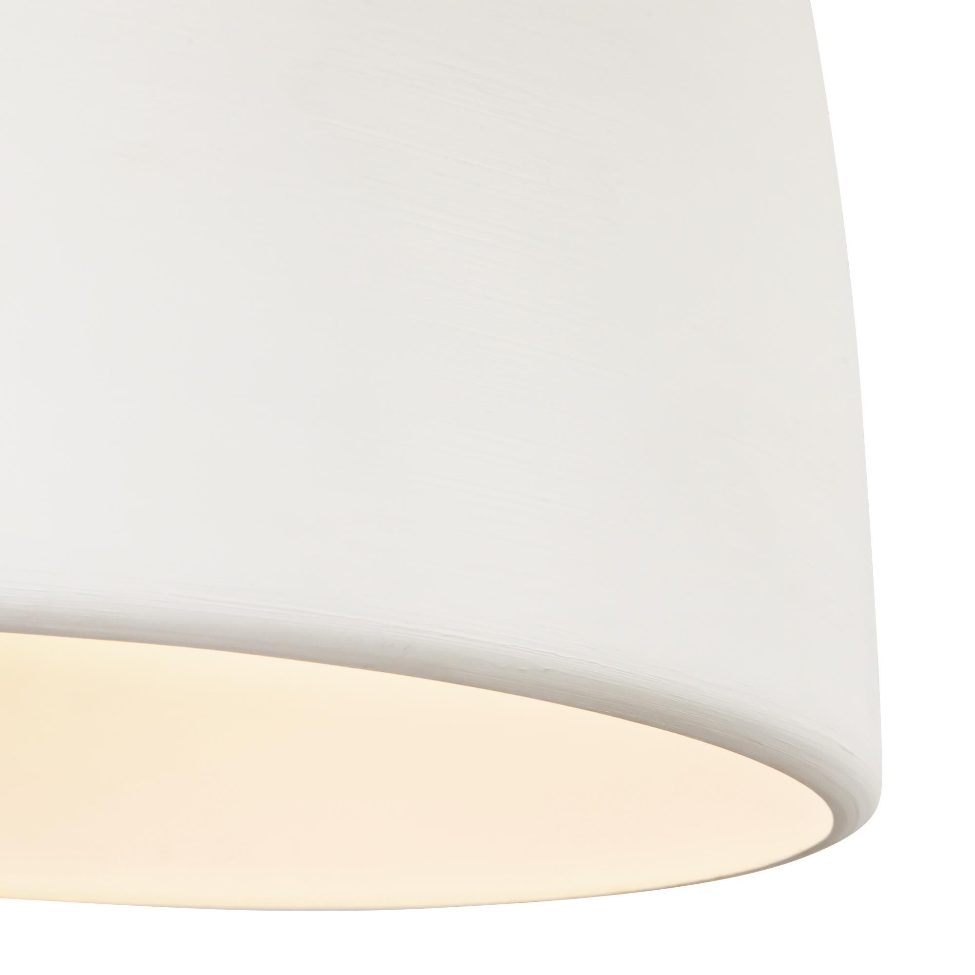 Shown in Antique White finish and Steel shade