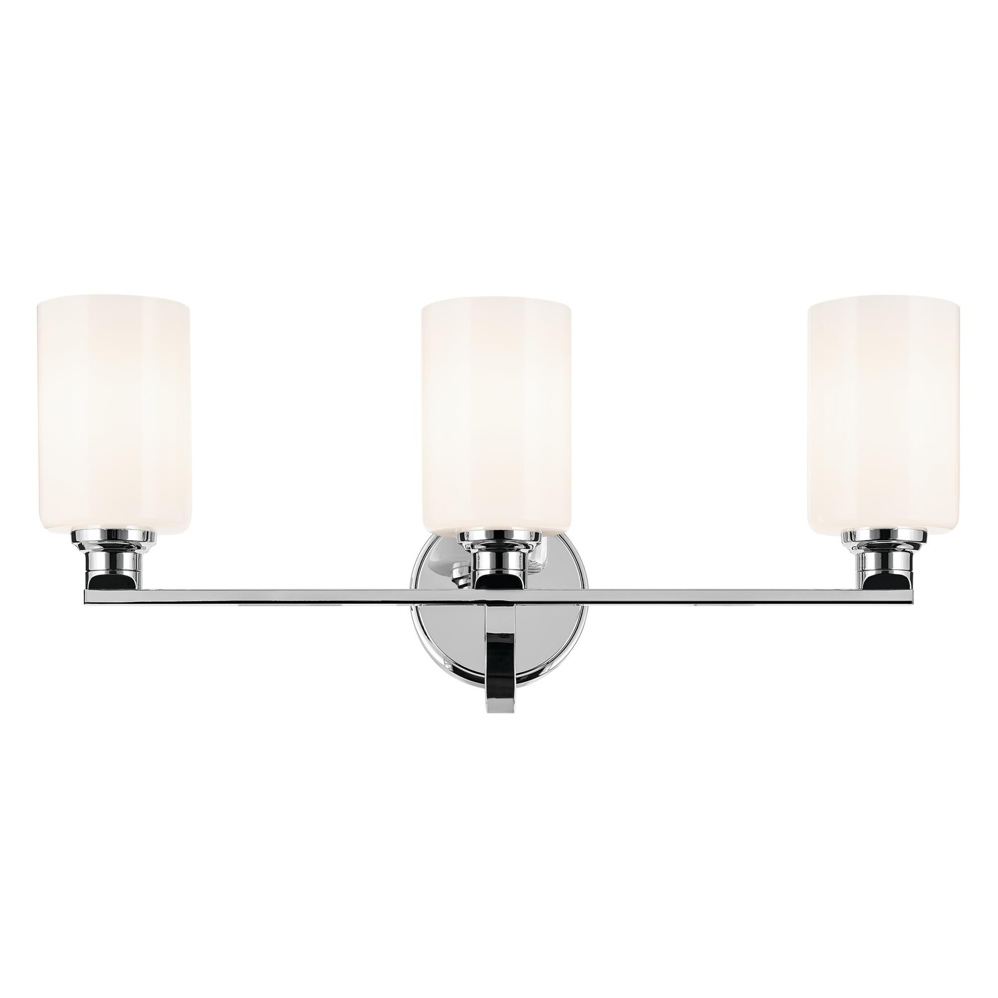 Shown in Chrome finish and Opal glass