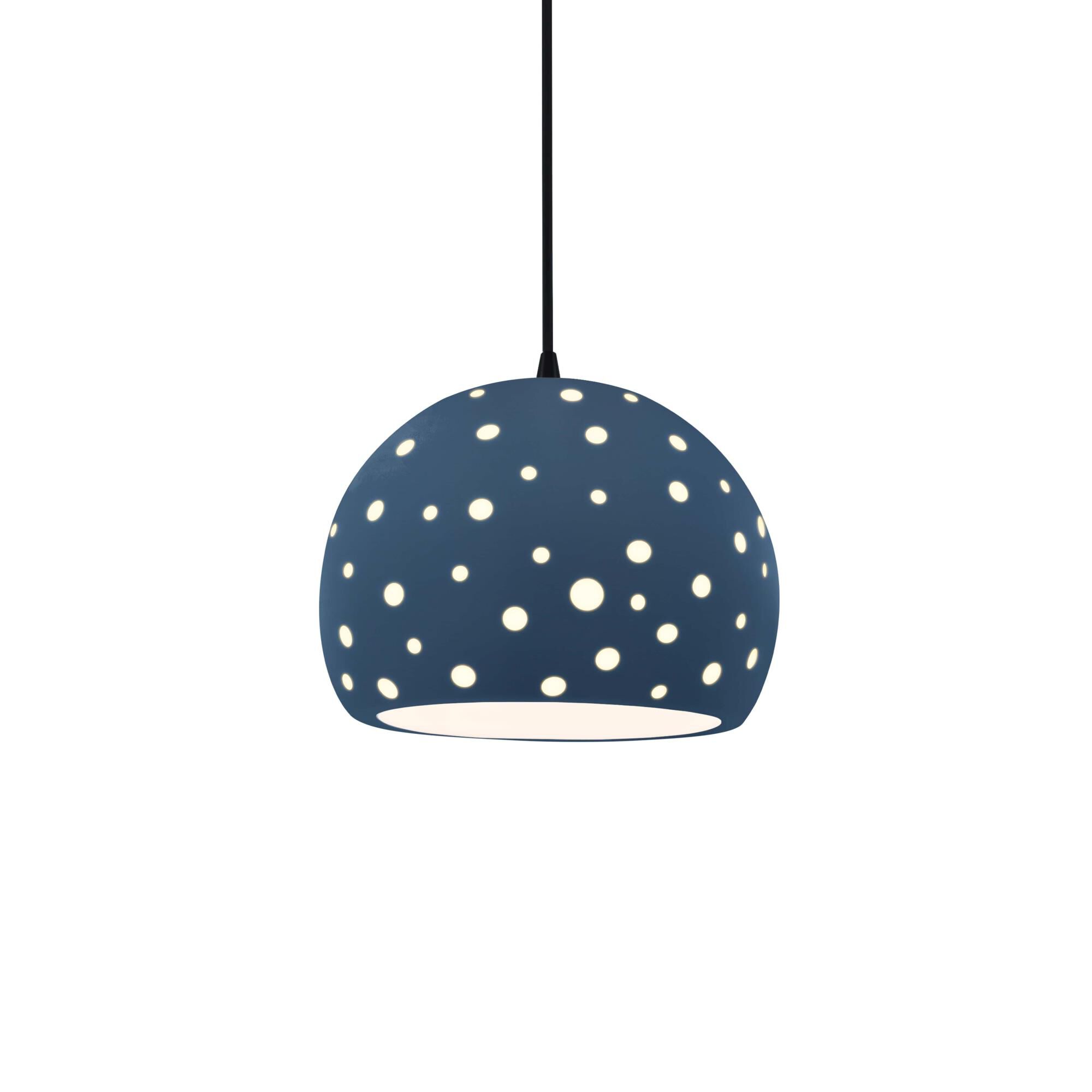 Perforated Globe 7 Inch Mini Pendant by Justice Design Group
