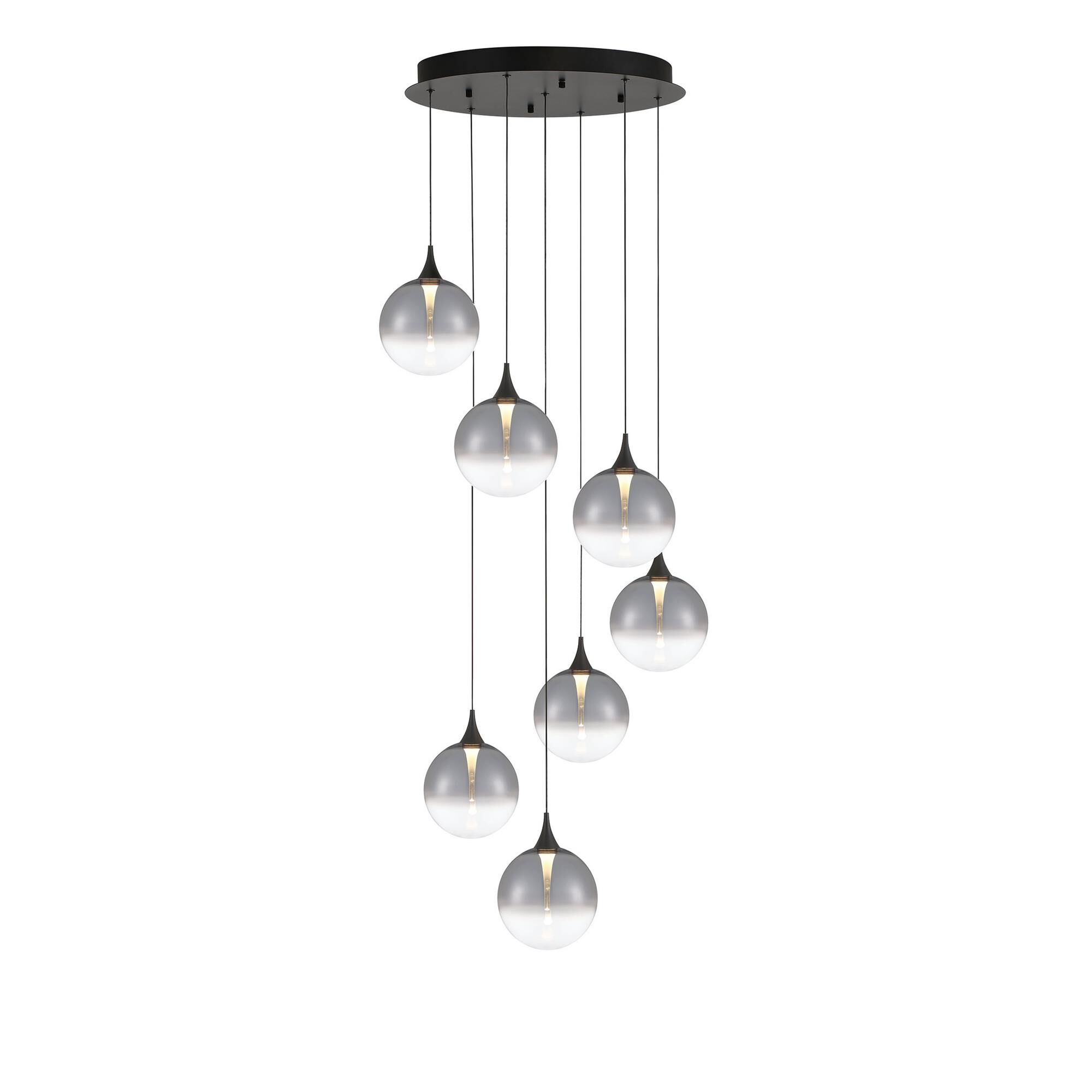 Shown in Black finish and Smoked glass