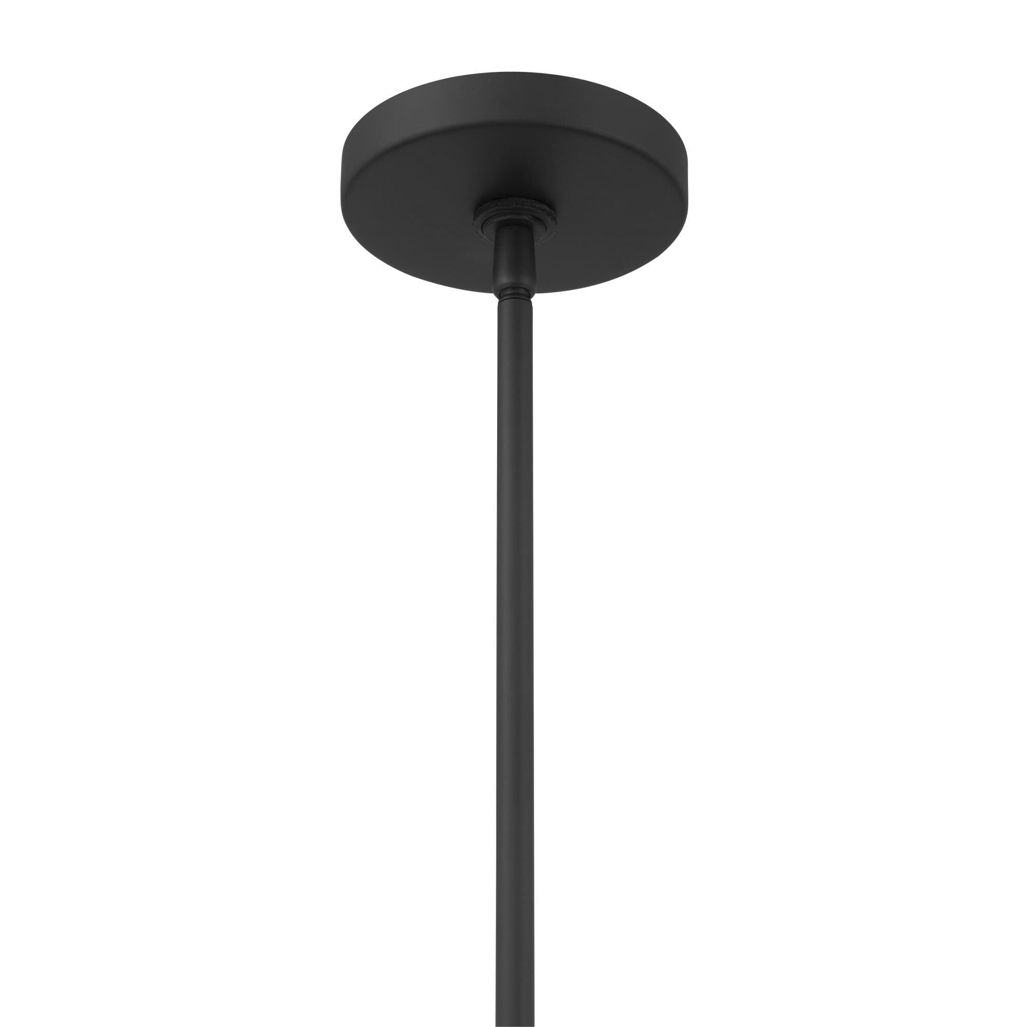Shown in Dark Matte Black finish and Clear glass