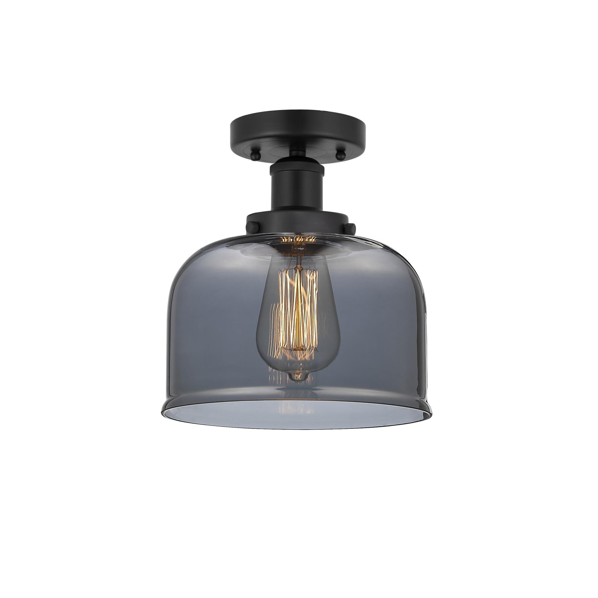 Shown in Matte Black, Plated Smoke finish and Plated Smoke glass and Plated Smoke Glass shade