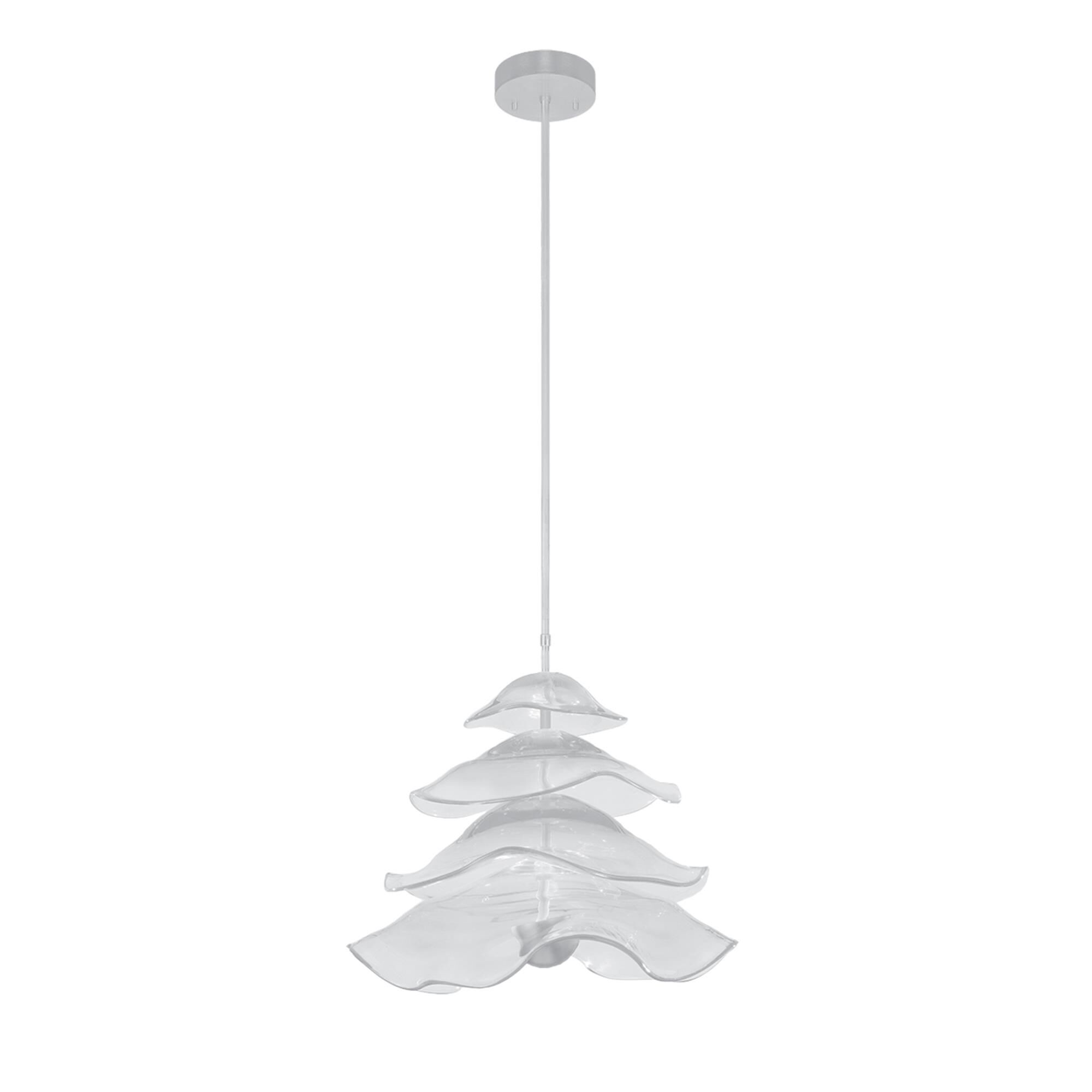 Shown in Silver finish and False crystal and True glass