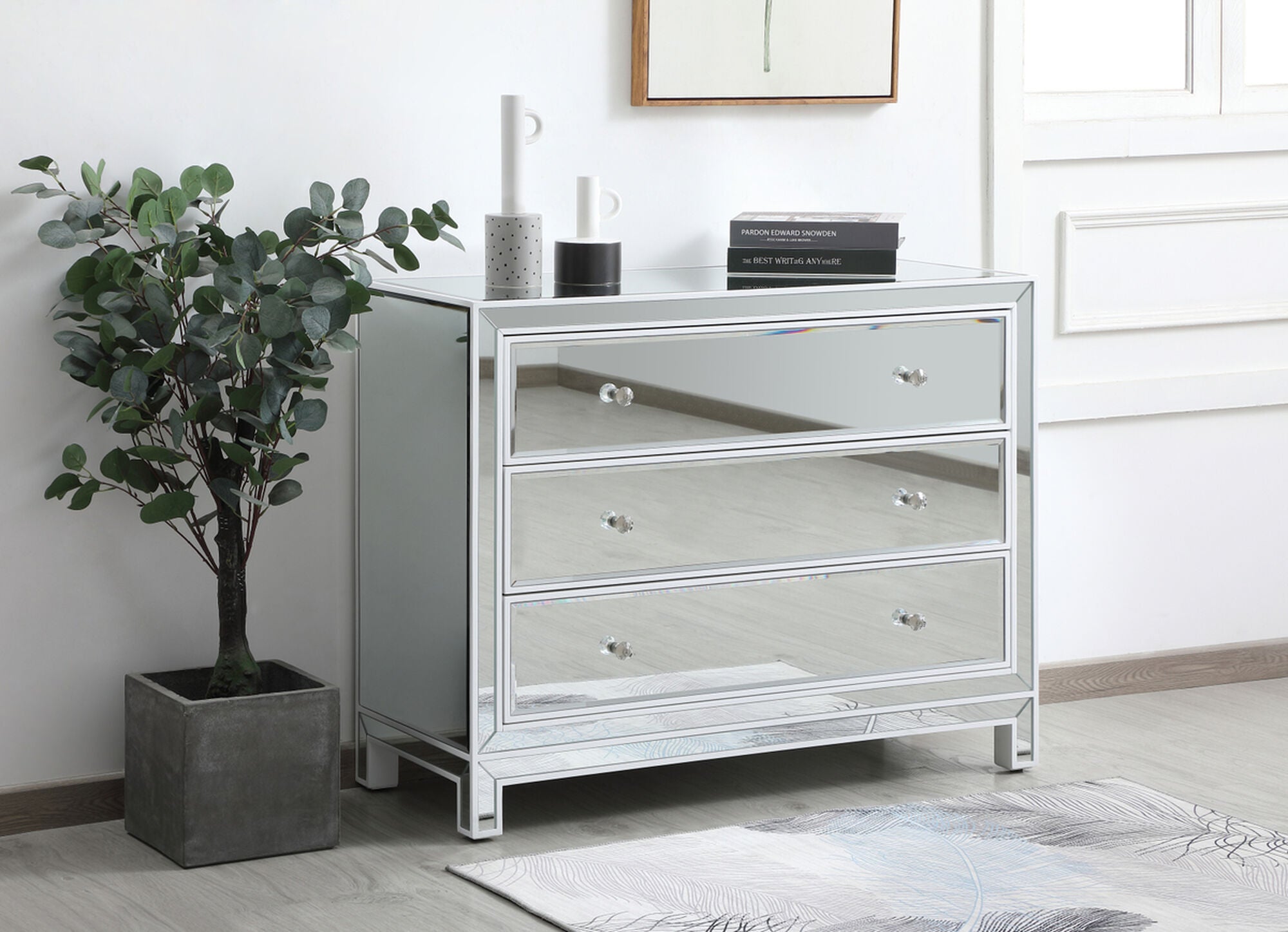 Shown in White finish