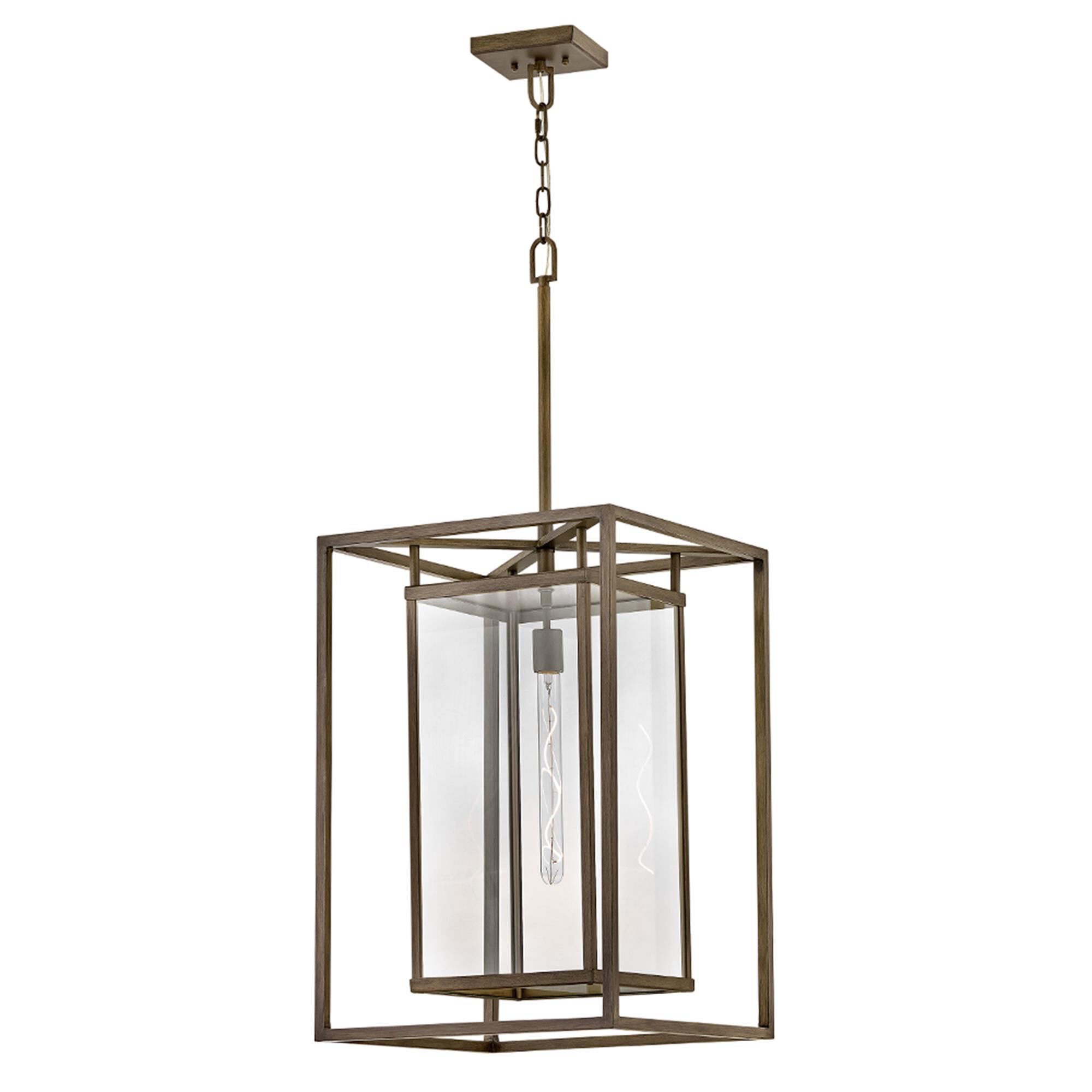 Shown in Burnished Bronze finish and Clear glass