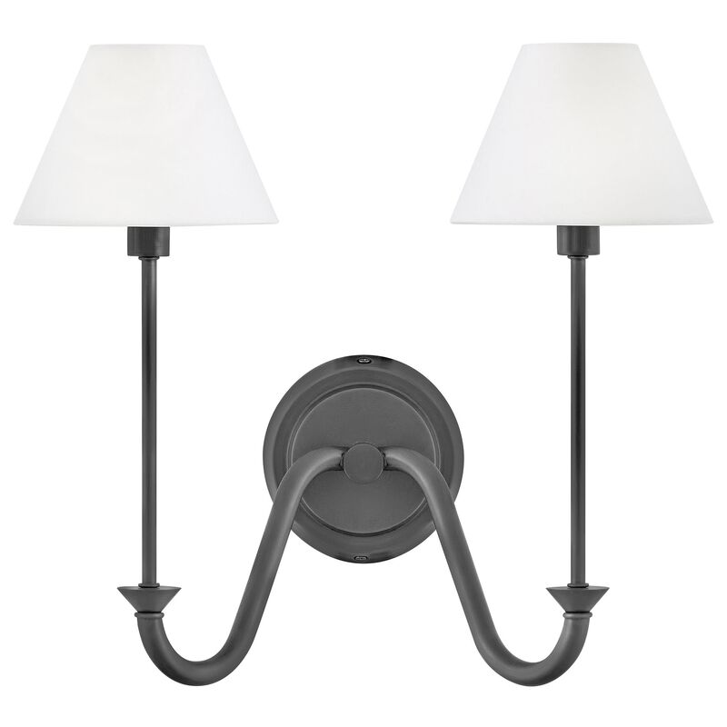 Greta 16 Inch Wide 2 Light Wall Sconce by Hinkley