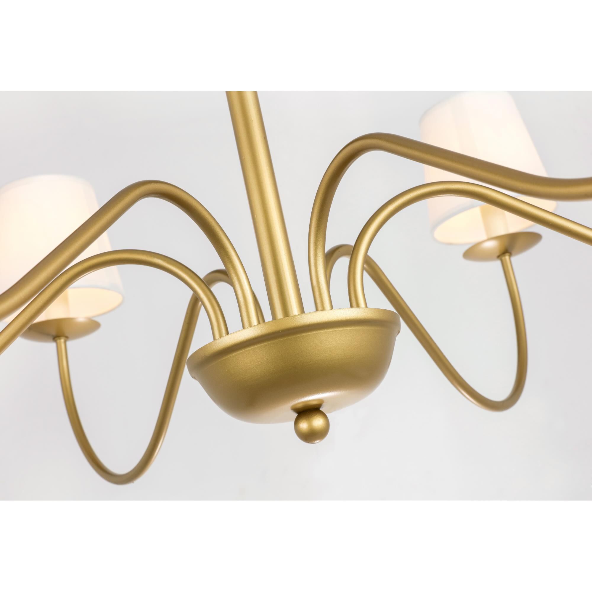 Eclipse 37 Inch 6 Light Chandelier by Elegant Lighting