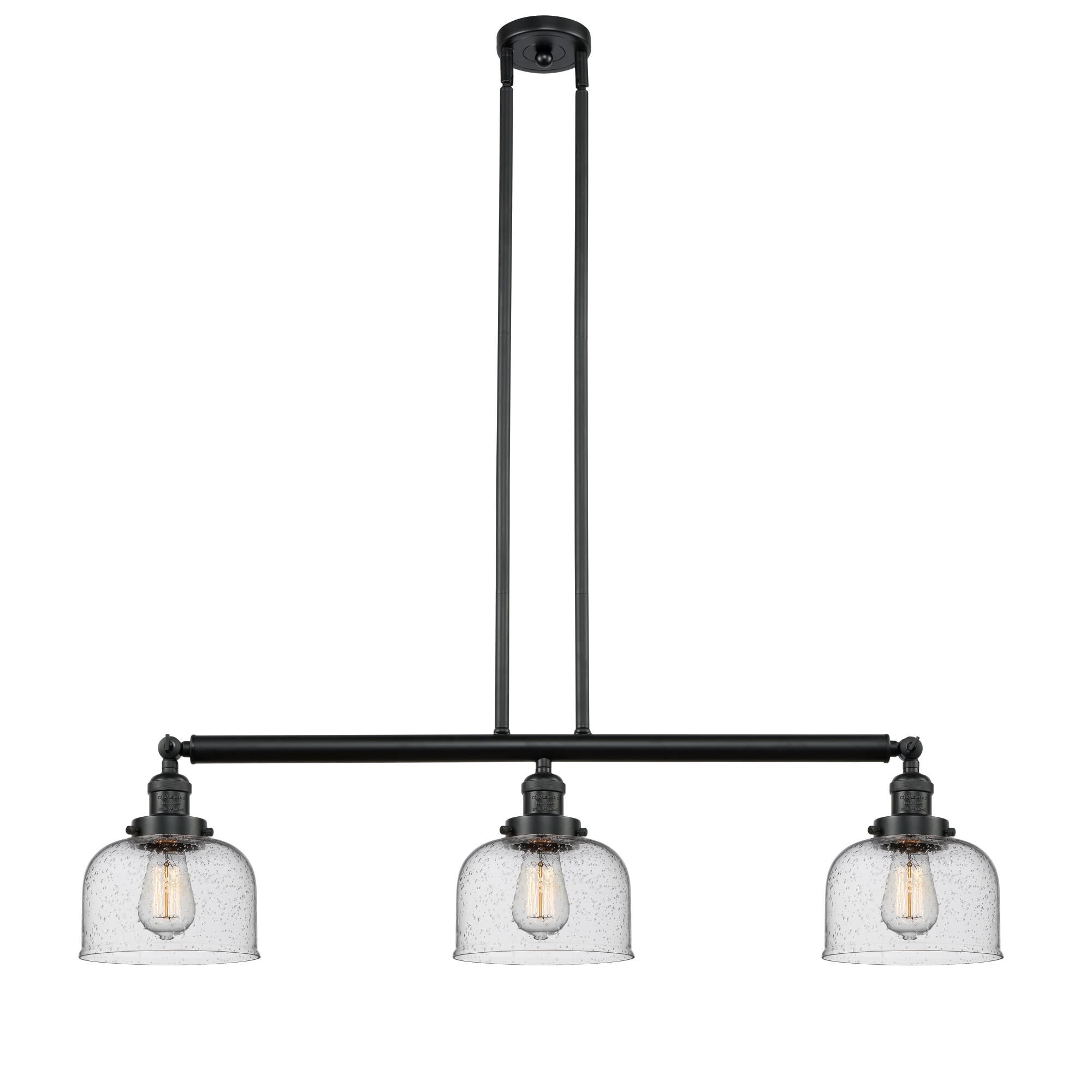 Bruno Marashlian Large Bell 41 Inch 3 Light Linear Suspension Light by Innovations Lighting